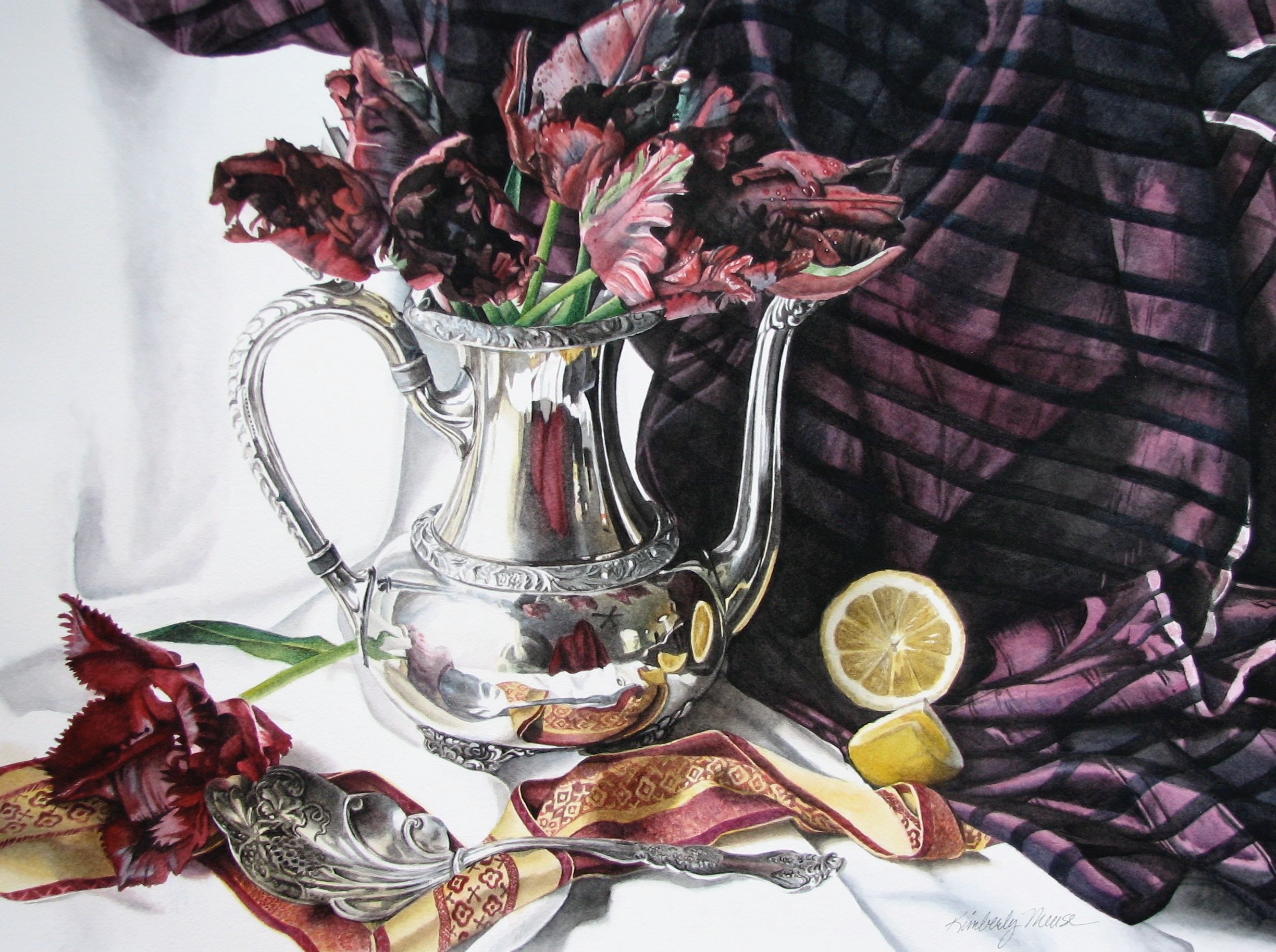 "Black Tulips" - watercolor