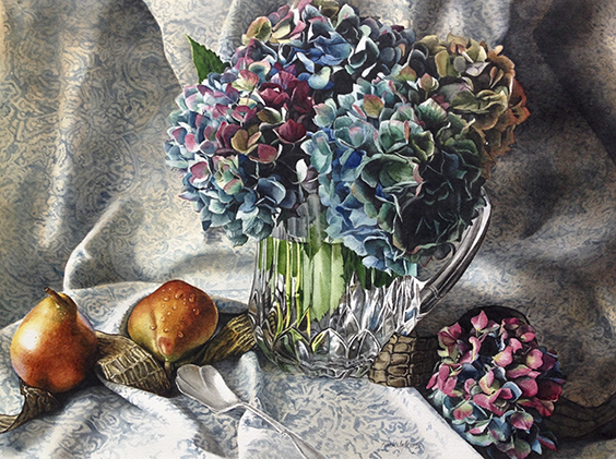 Hydrangeas in Glass with Pears_KMeuse copy.jpg