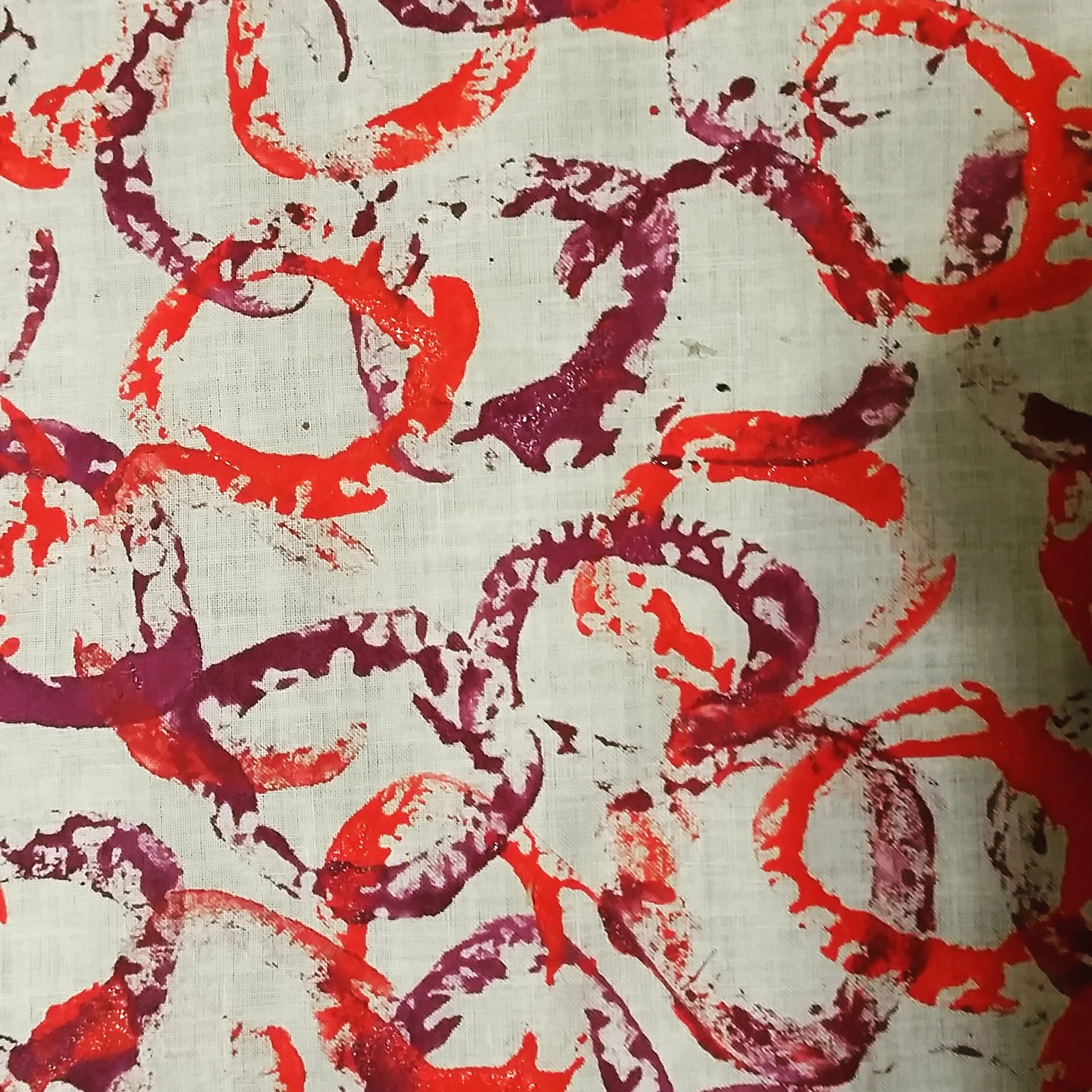 Bones printed on Fabric 2017