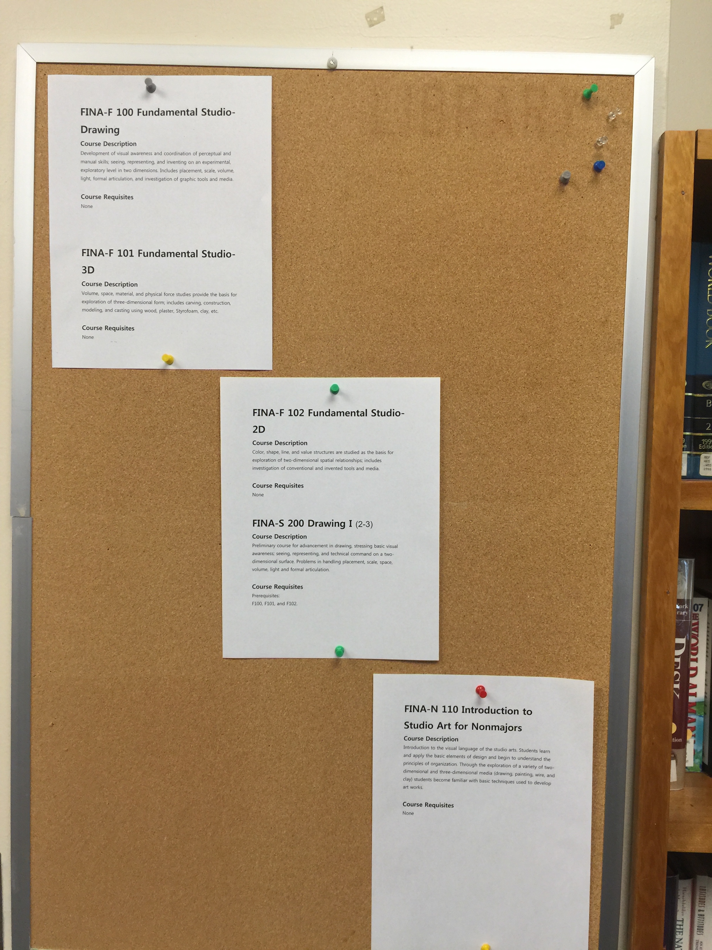 Art Fundamentals courses represented in the exhibition