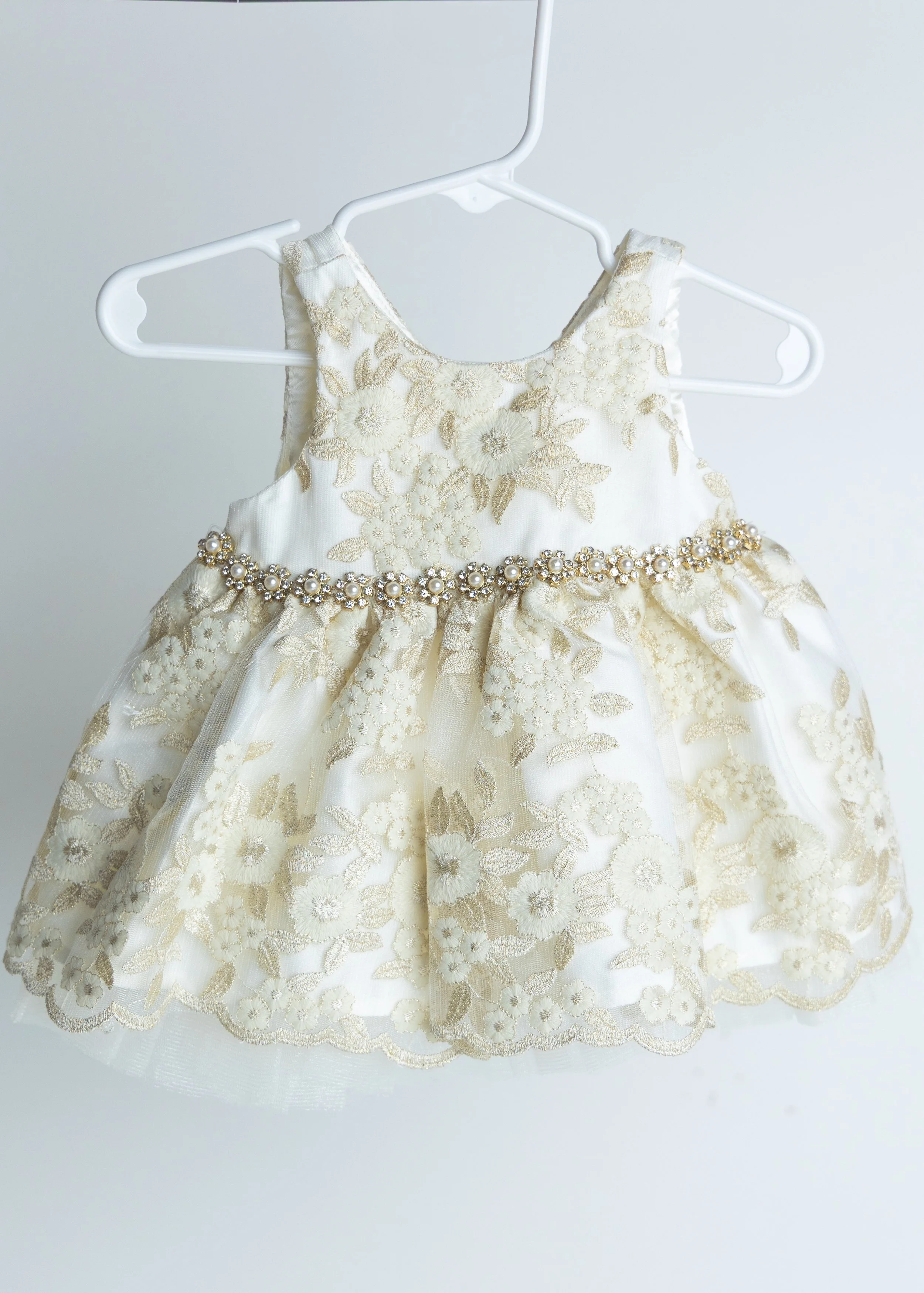 White &amp; Gold Dress