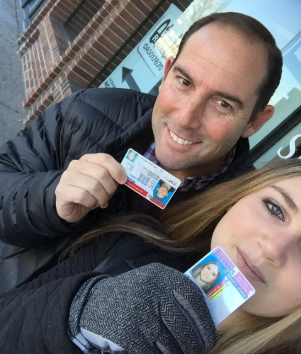 Marley & I at the DMV (I passed the written test too)