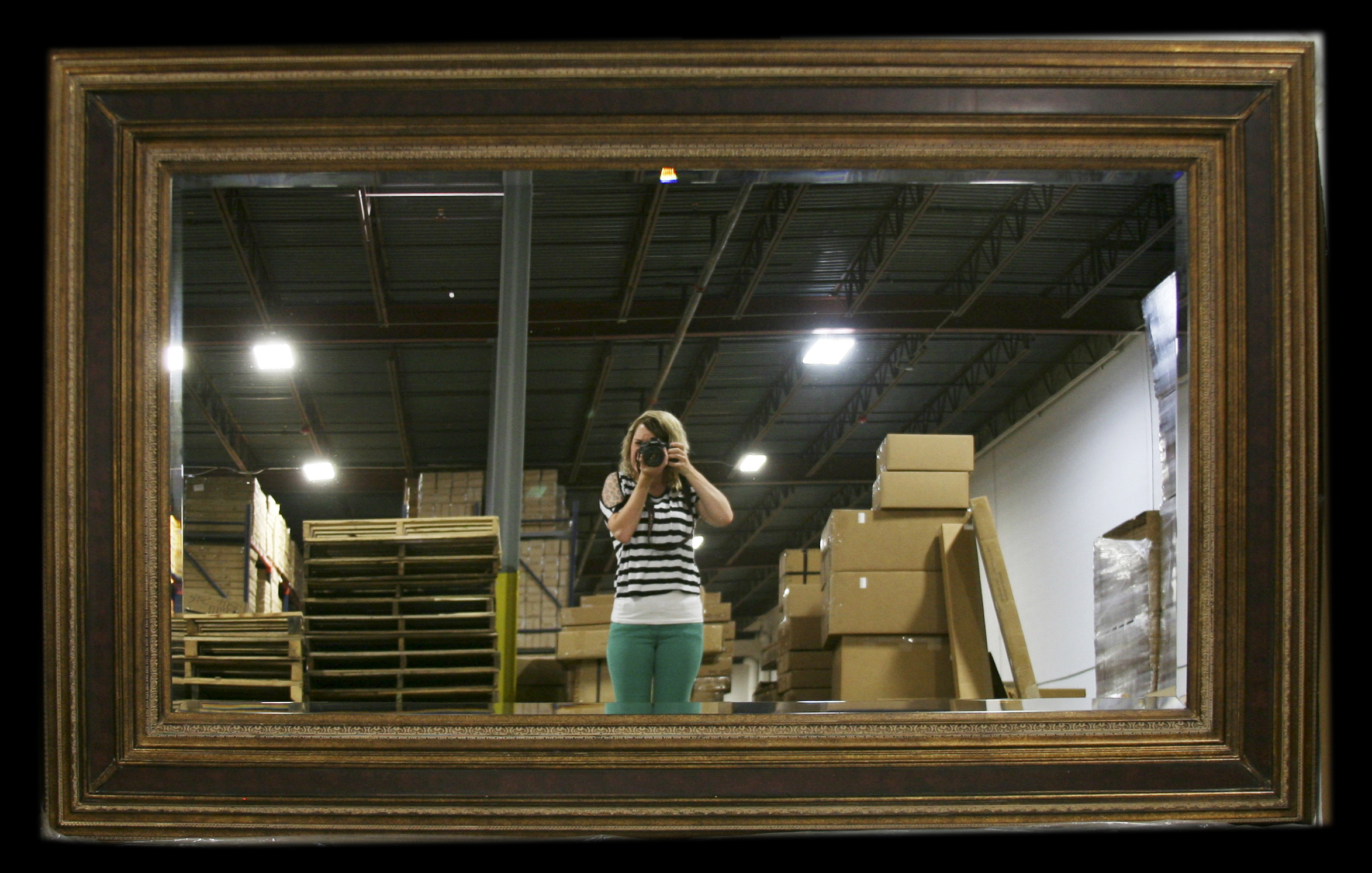 Custom Mirror for the Intercontinental Hotel in NOLA. This mirror is so huge, I am teeny tiny in the reflection ☺ 