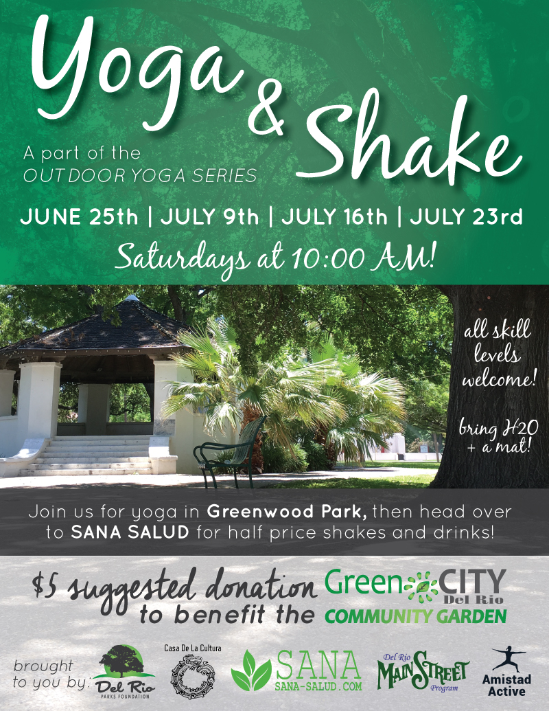 Join us for a great event to benefit the Del Rio Community Garden (and you!). Join the Facebook event for more details.