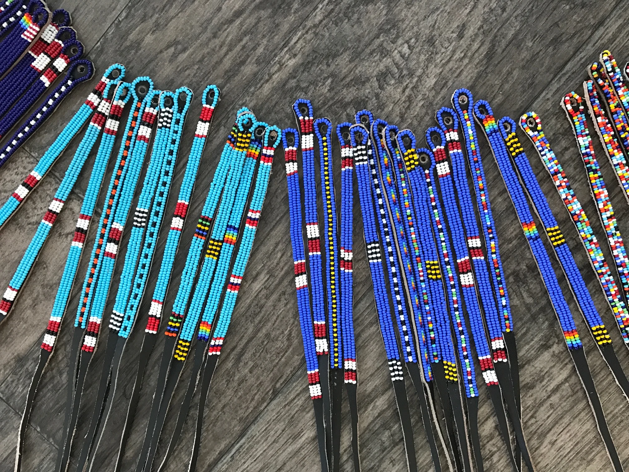 Blue Tied to the Cause handmade bracelet by Maasai women in Kenya
