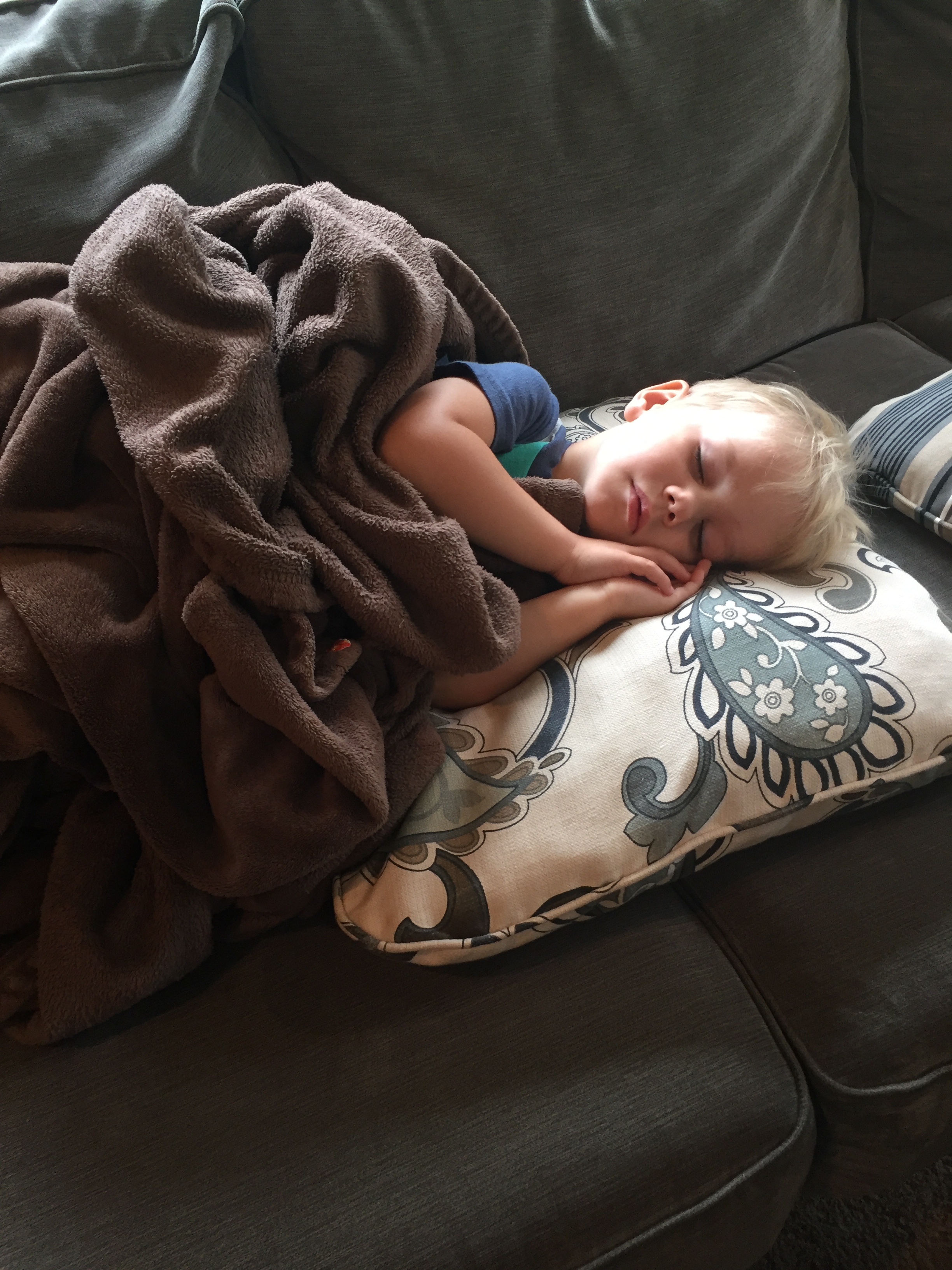 Emerick was sick on our 1st day. Actually the whole 24 hours preceding our 1st day involved a lot of bodily fluid clean-up and constant running of the washing machine of which I've already, mostly, blocked out of my memory. 