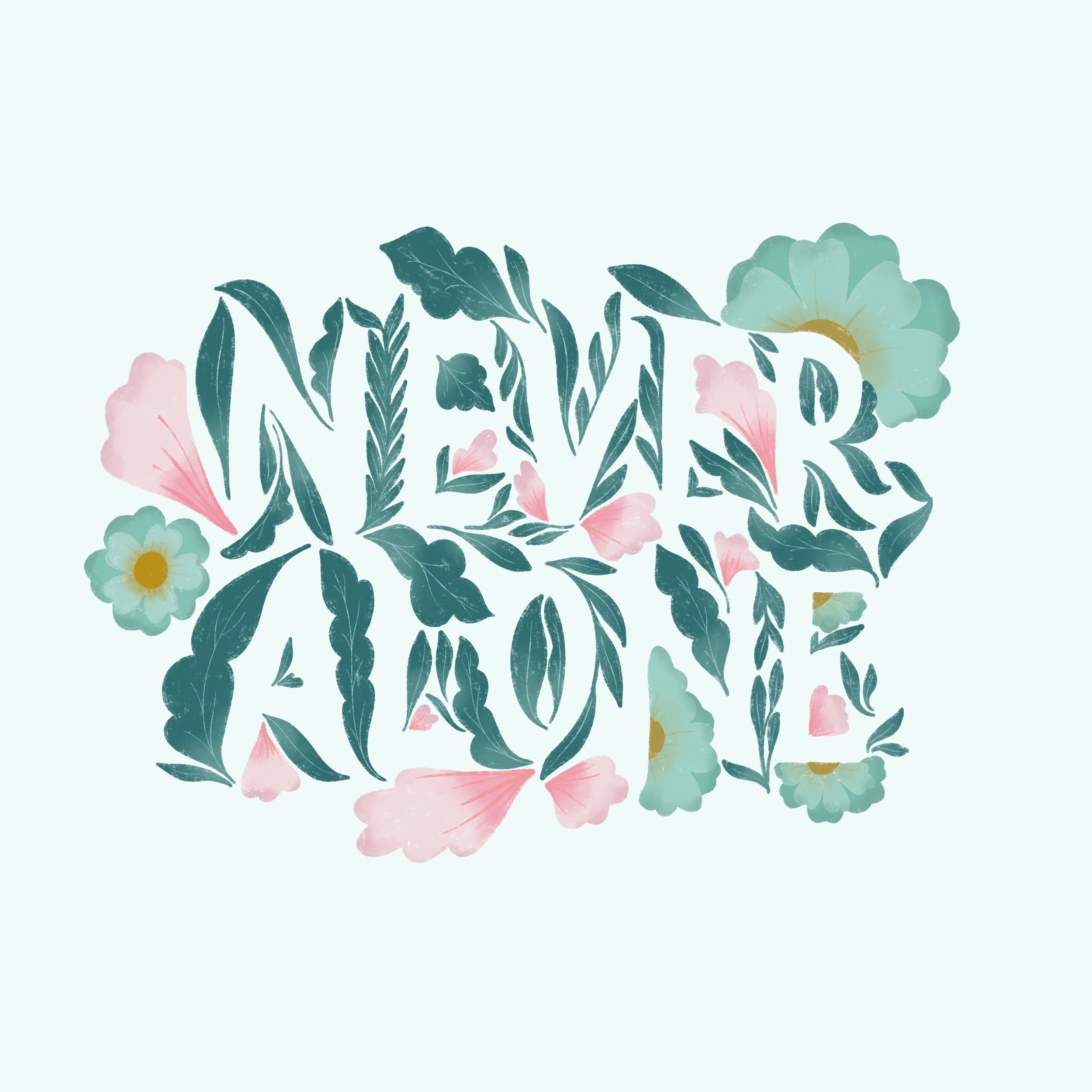 Never Alone - negative space