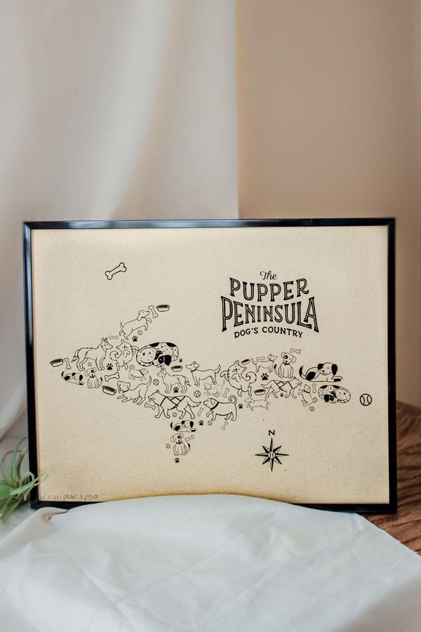 Pupper Peninsula Map Print 