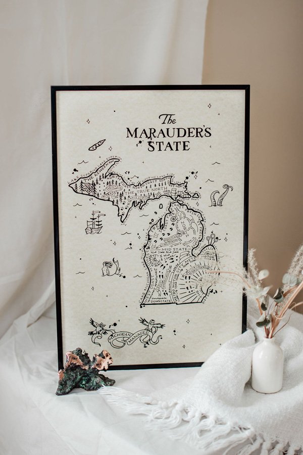 The Marauders State Map Print 