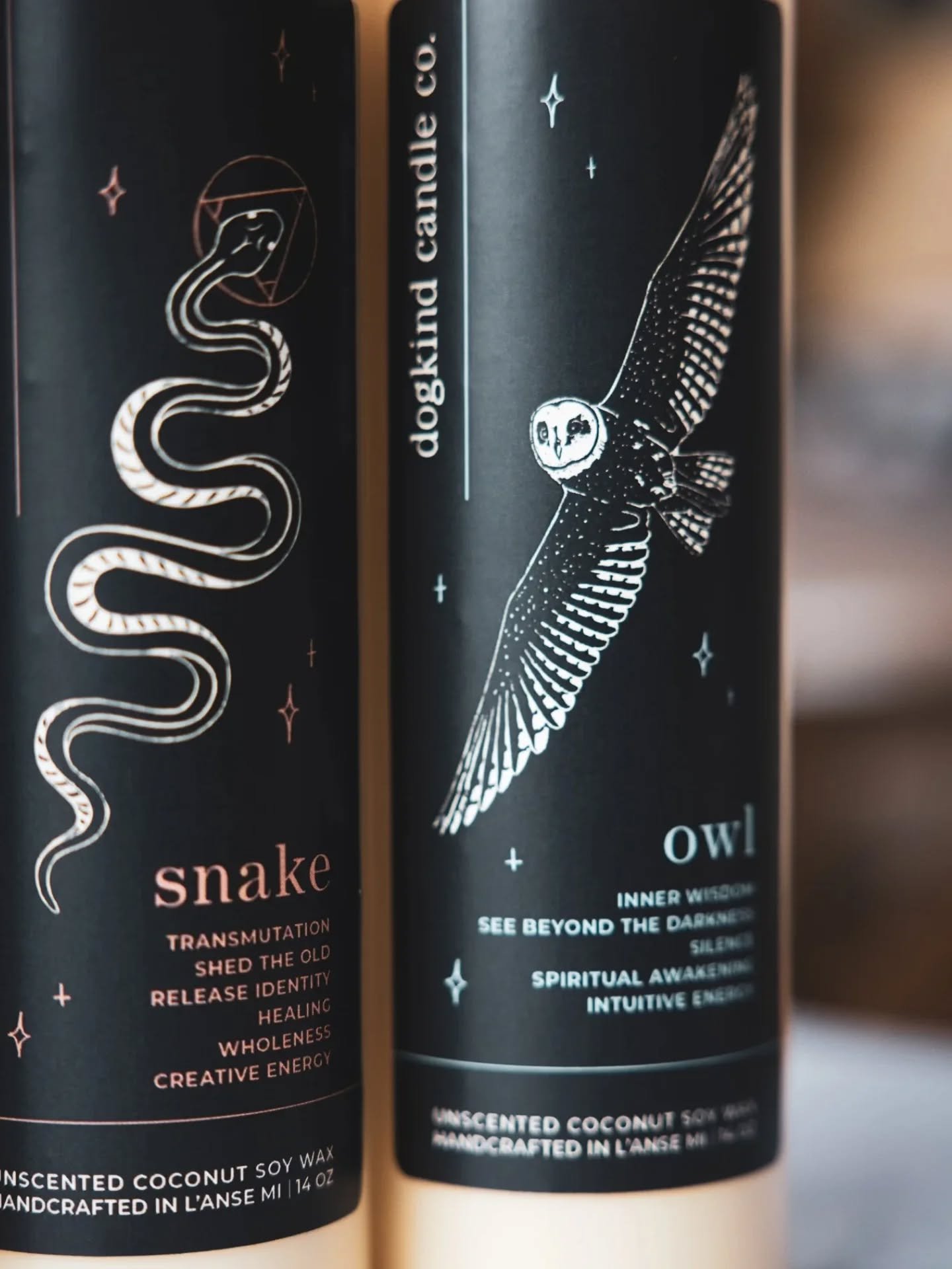 Candle label design + illustration for the lovely @dogkindco for their animal medicine series ✨