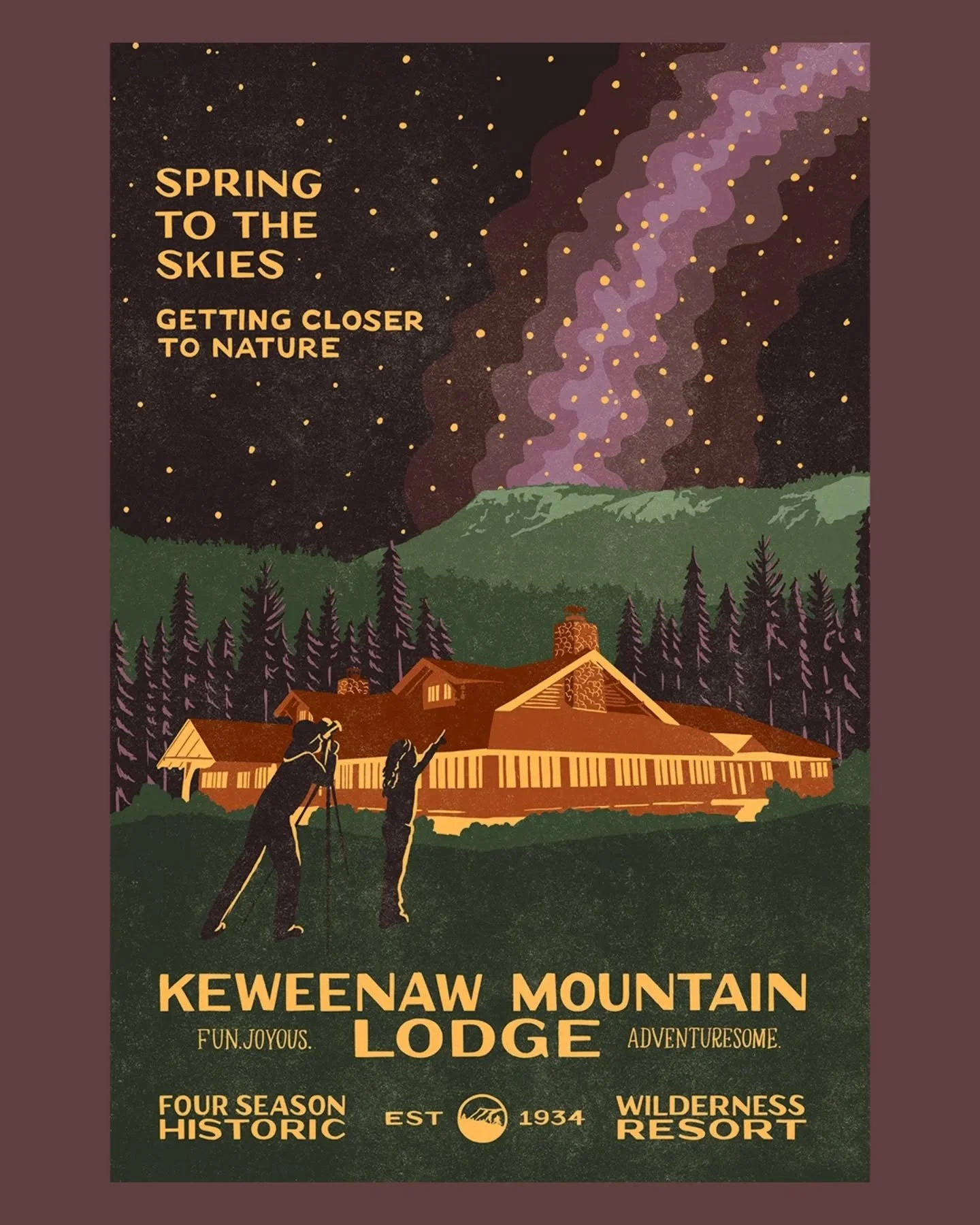 Heading up to the @keweenawmtnlodge April 16-18 for their Dark Sky Festival 🌌 I'll be teaching a watercolor night sky workshop! Excited to learn about ✨space✨ and take some night sky photos.