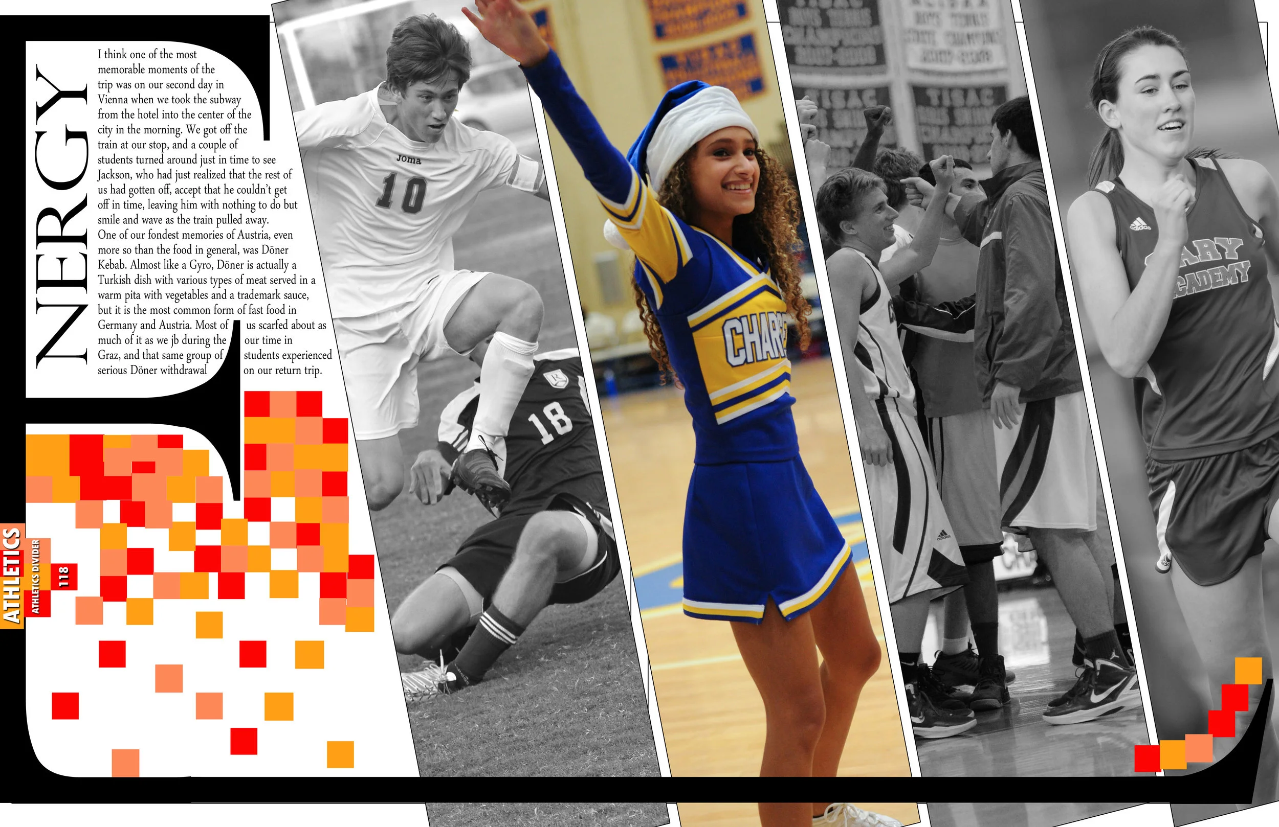 Example Divider Spread for "Stand Out" Themed Yearbook