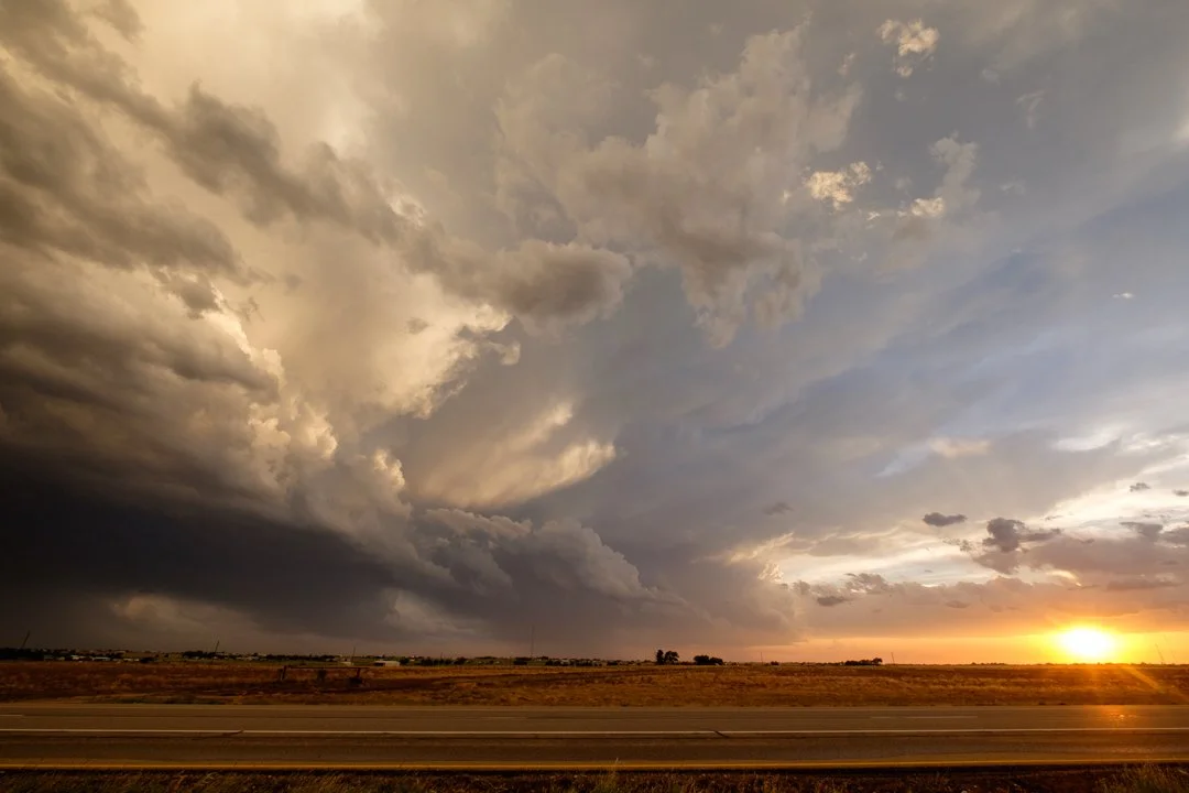 2019 Texas Highway Storm Sunset