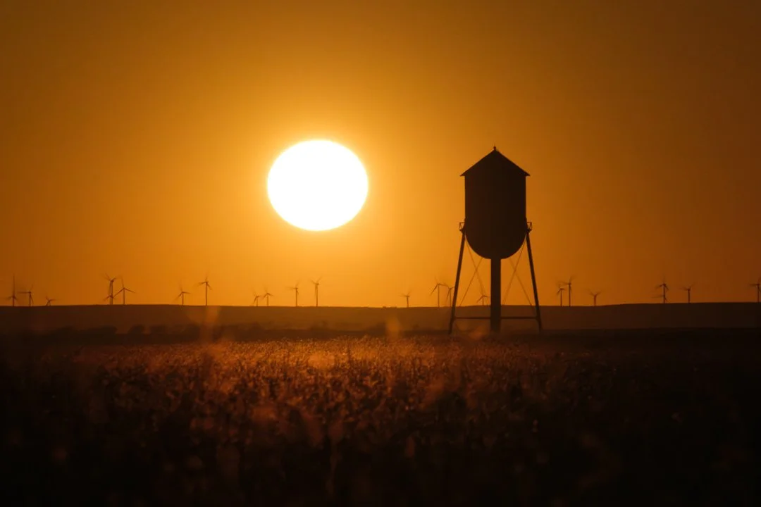 2026 Turkey Texas Water Tower Turbine Sunset