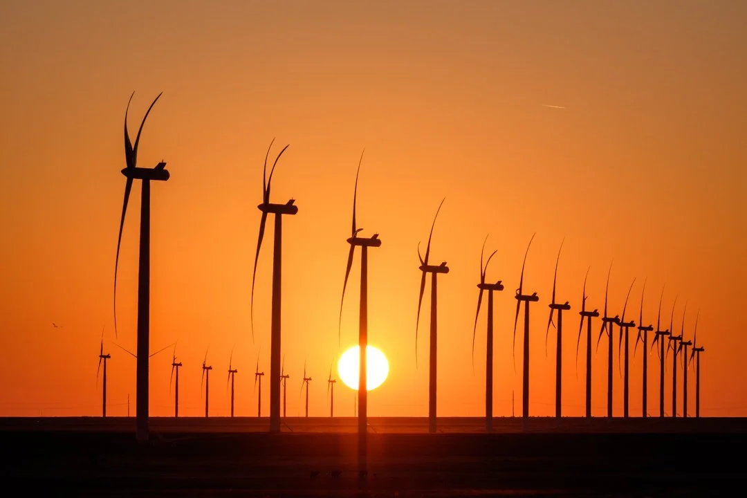 2020 Texas Windfarm Sunset