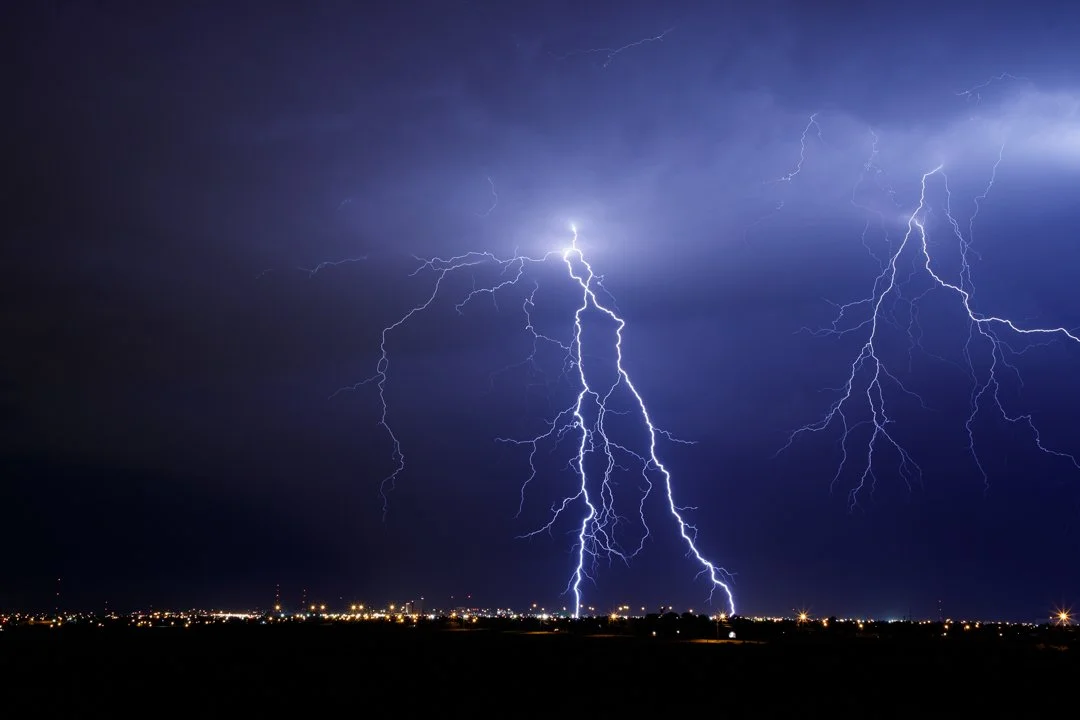 2019 Lightning Strikes Over Lubbock Texas