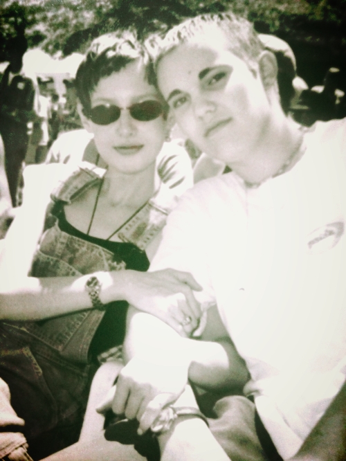 Pride in 1997-ish? Loving the overalls, and my lifelong friend Emmett.