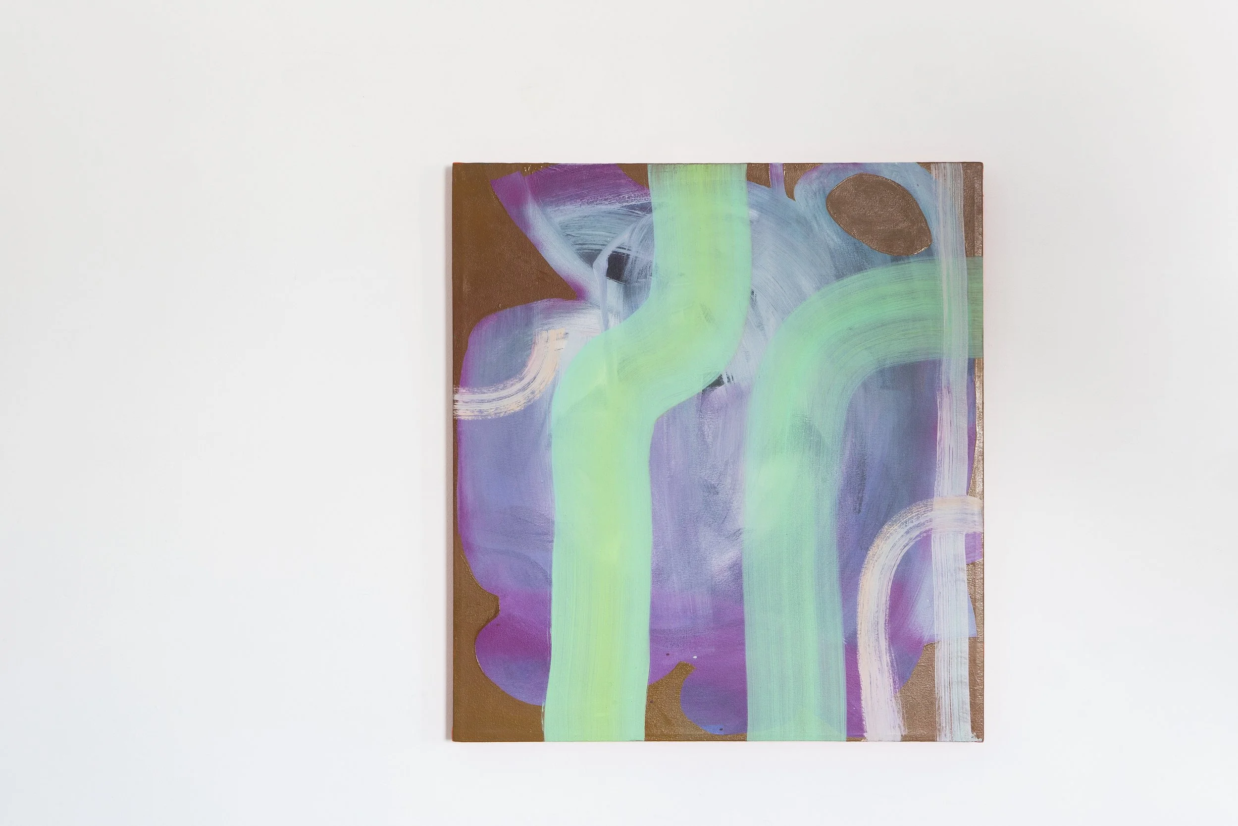 Up/Down (Two Rabbits), 2017 Oil and acrylic on canvas 28in x 24in private collection