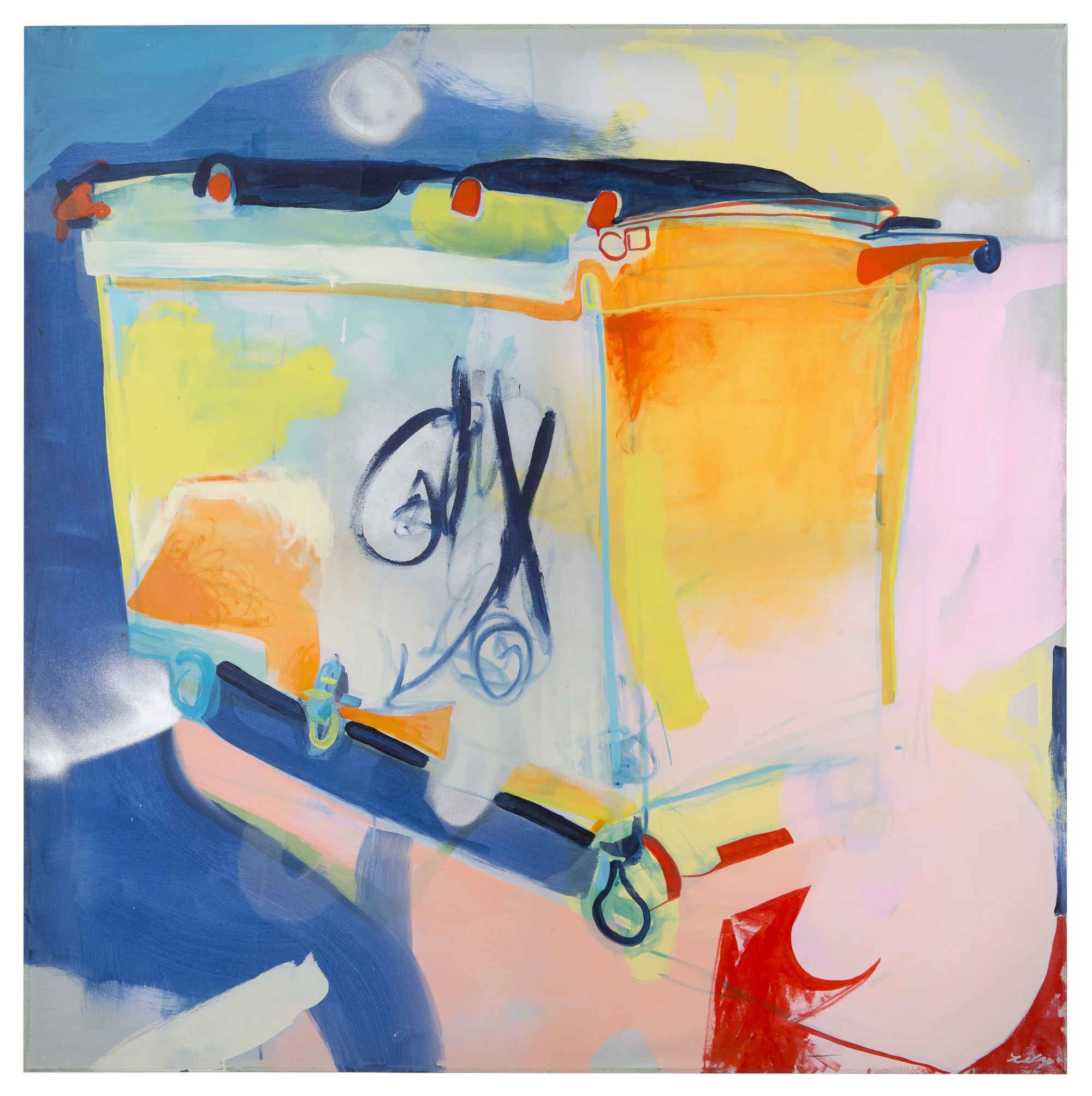 Dumpster: Lawrenceville, 2016 Acrylic and latex on muslin 60in x 60in private collection