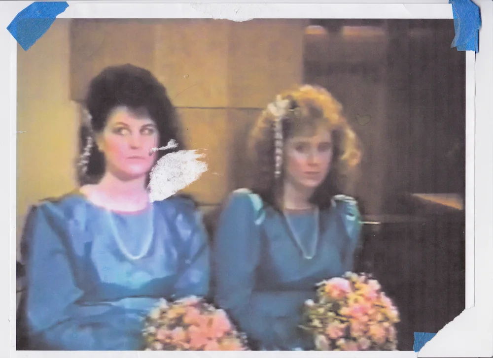 Still from Mom and Dads wedding video, printed December 2015 Scanned October 2018