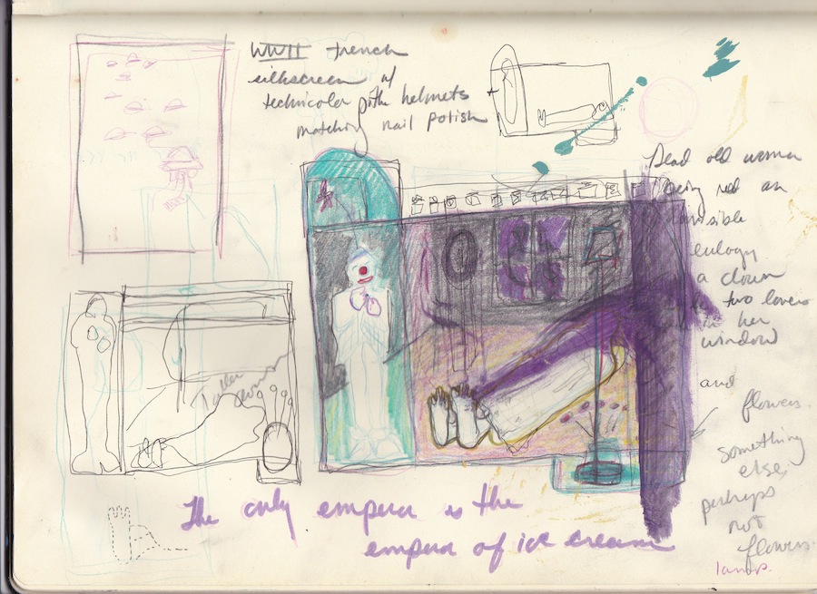  sketch for a multi-stage painting, 2012 