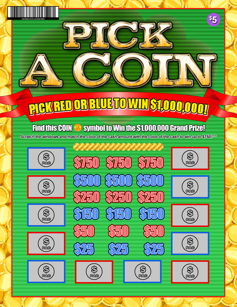 'Pick-a-Coin' Lottery Ticket Design