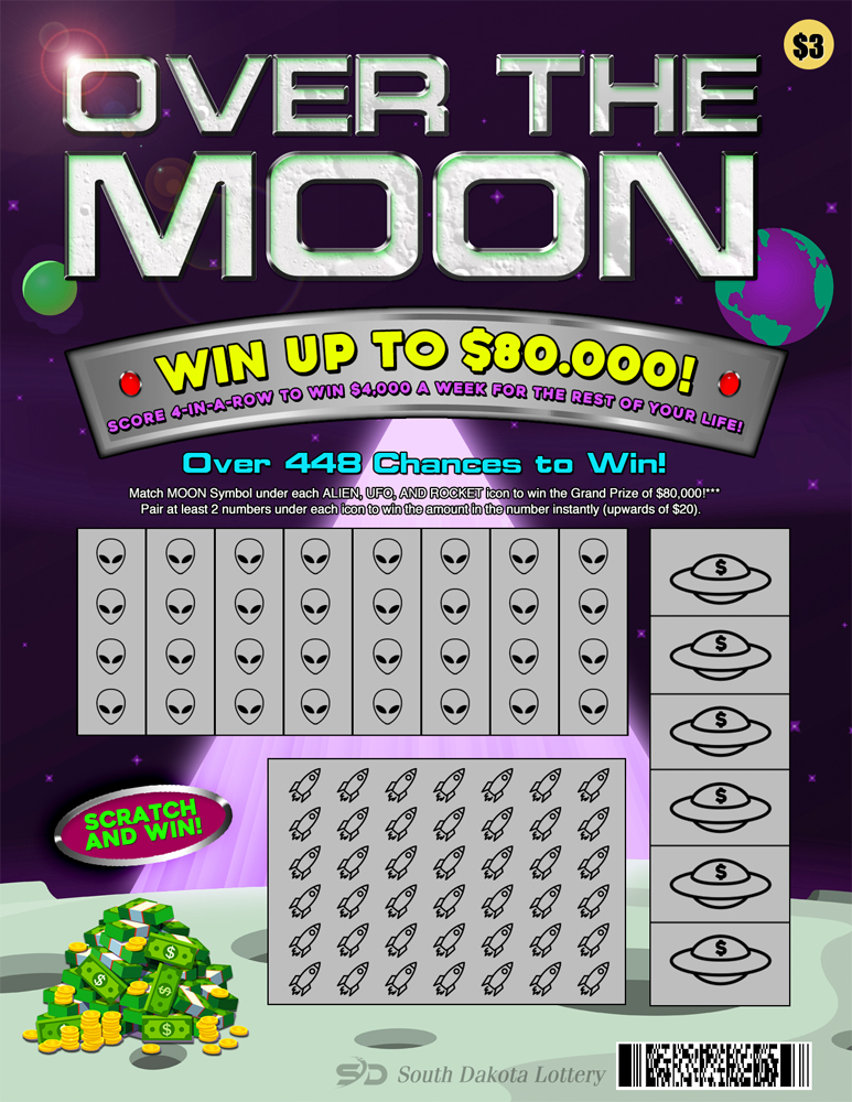 'Over the Moon' Lottery Ticket Design