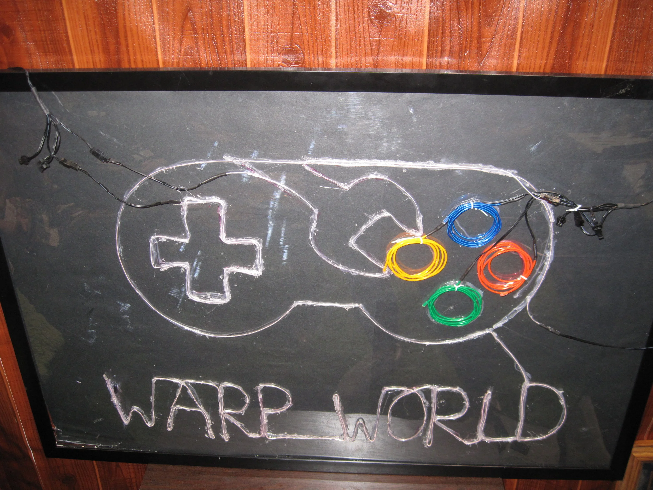 Warp World Logo Neon Sign