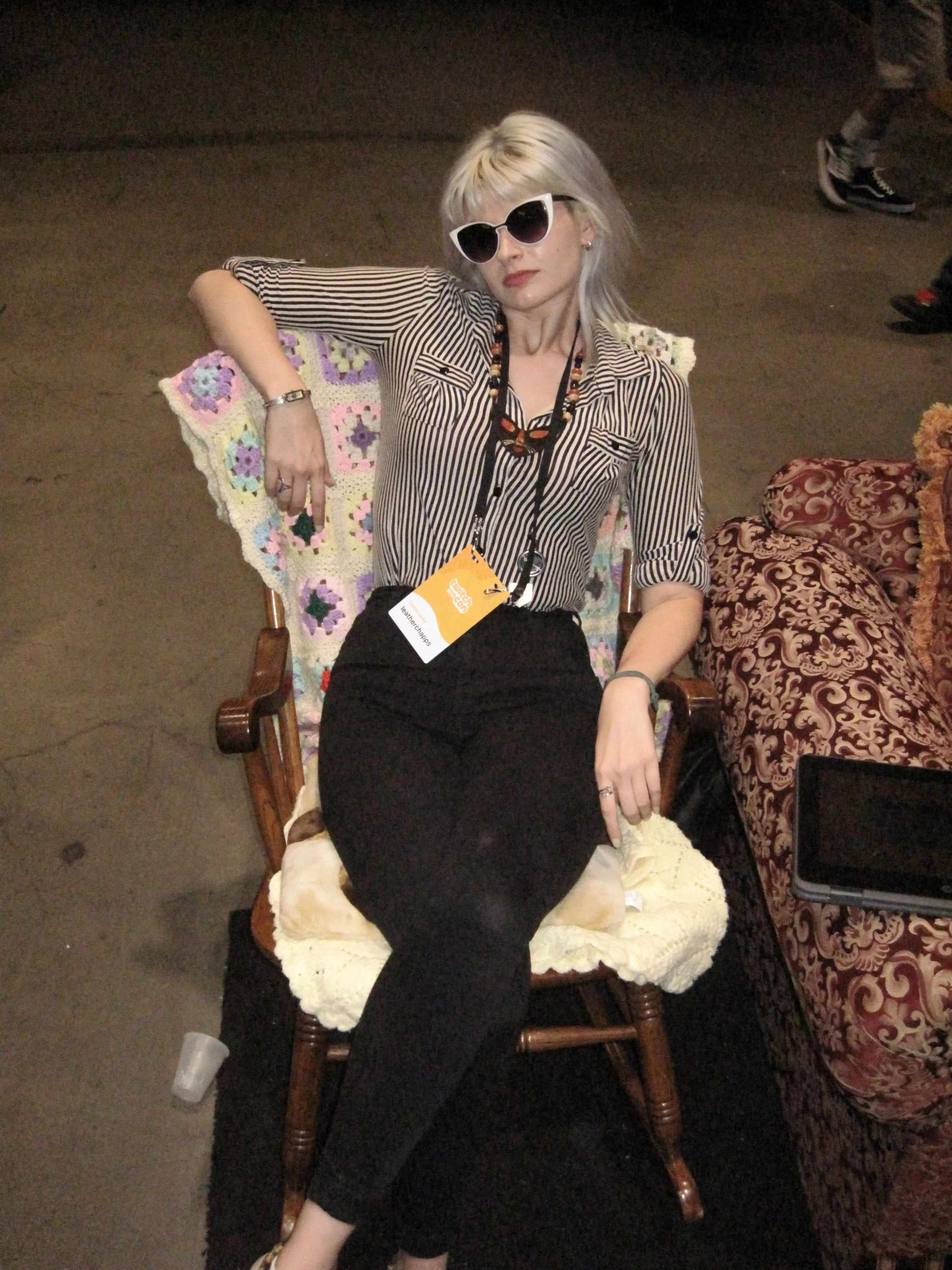 Streamer @LeatherChapps at Booth