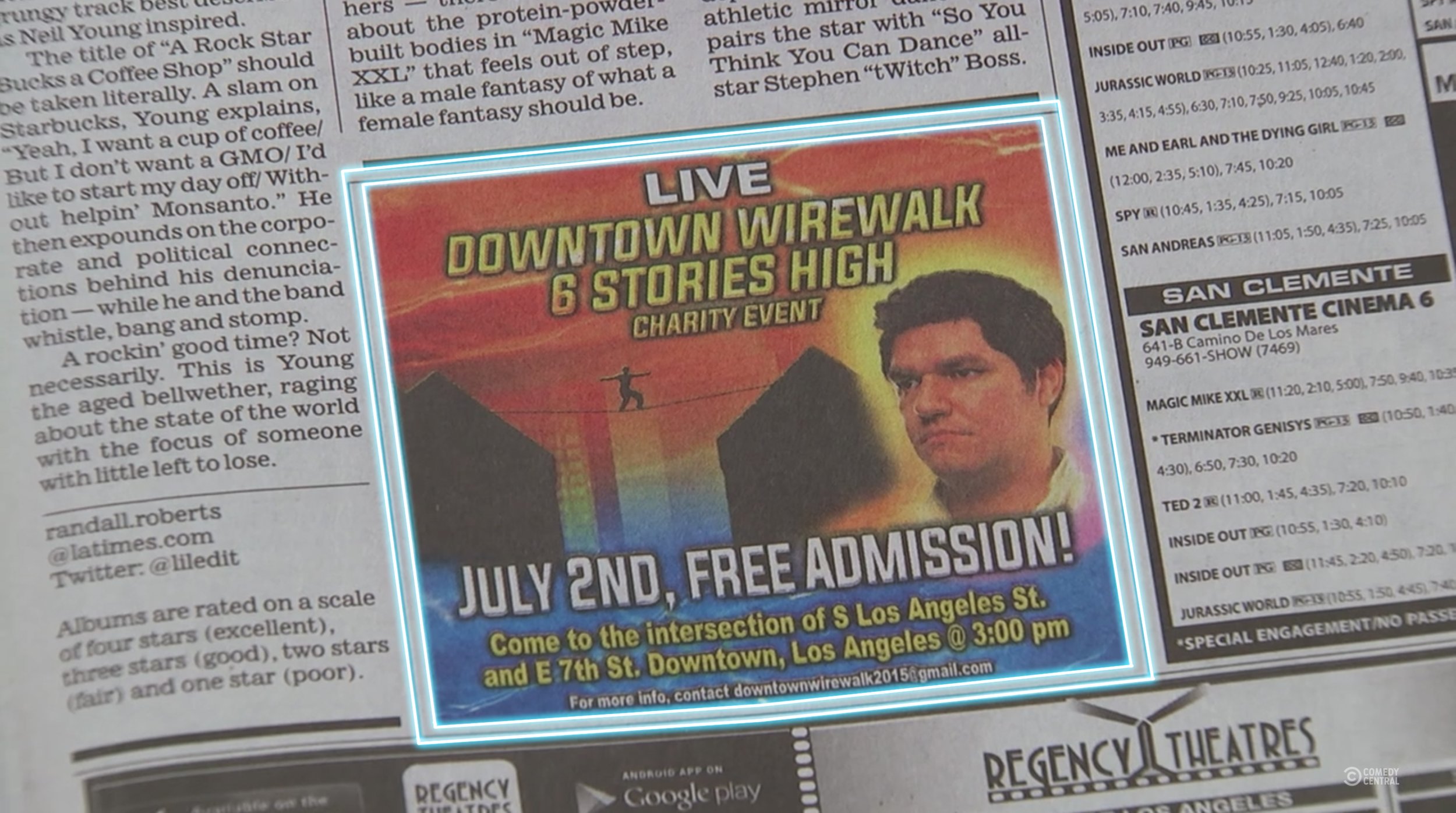 Los Angeles Times WireWalk Ad (featured in actual paper)