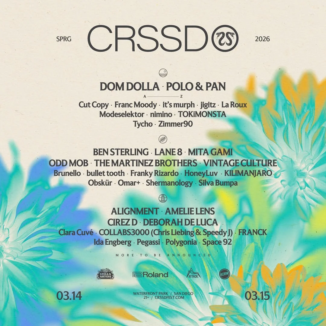 CRSSD FESTIVAL ANNOUNCES LINEUP FOR SPRING 2026 EDITION