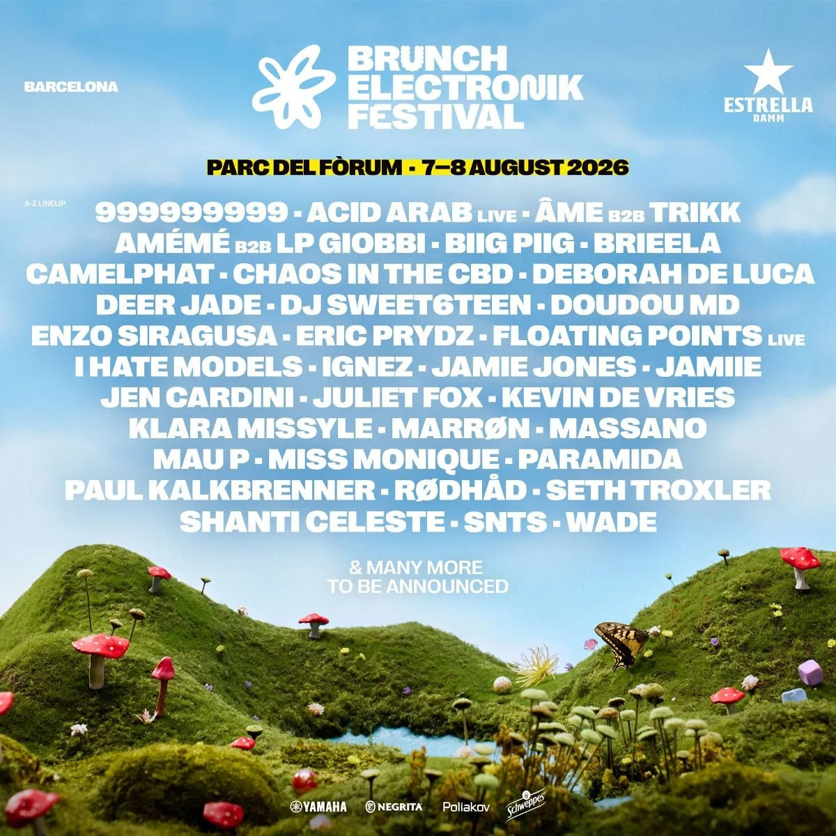 BARCELONA’S BRUNCH ELECTRONIK FESTIVAL 2026 UNVEILS FIRST 36 ARTISTS FOR THE FLAGSHIP EVENT AT PARC DEL FÒRUM THIS AUGUST