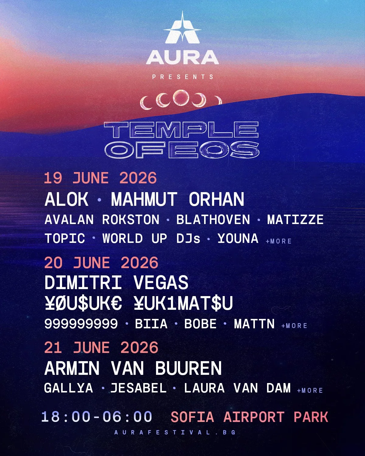 AURA FESTIVAL BULGARIA ANNOUNCES 2026 LINEUP AND MAJOR SITE EXPANSION AT SOFIA AIRPORT PARK