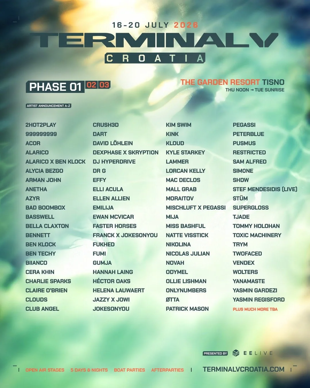 TERMINAL V RETURNS TO CROATIA FOR SUMMER 2026 WITH A HUGE PHASE ONE LINEUP FEATURING OVER 80 ACTS