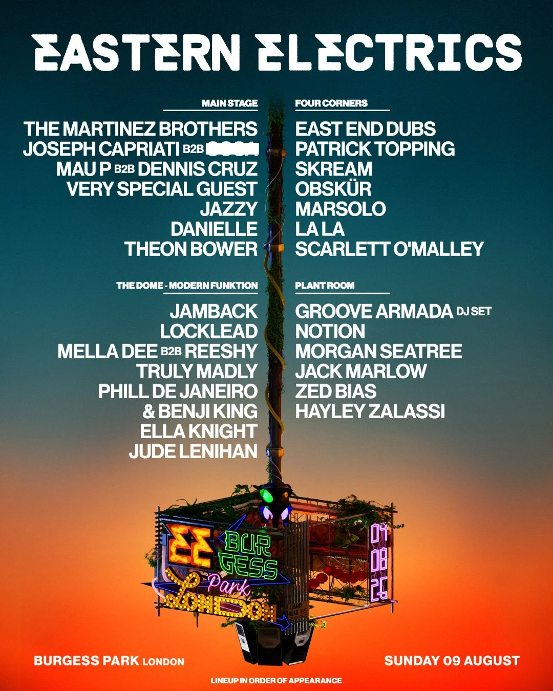 EASTERN ELECTRICS FESTIVAL RETURNS FOR 2026 WITH NEW HOME AT BURGESS PARK