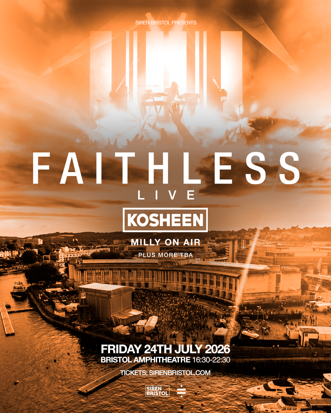 FAITHLESS CELEBRATE 30 YEARS WITH RARE LIVE SHOW ON ICONIC HARBOURSIDE SETTING