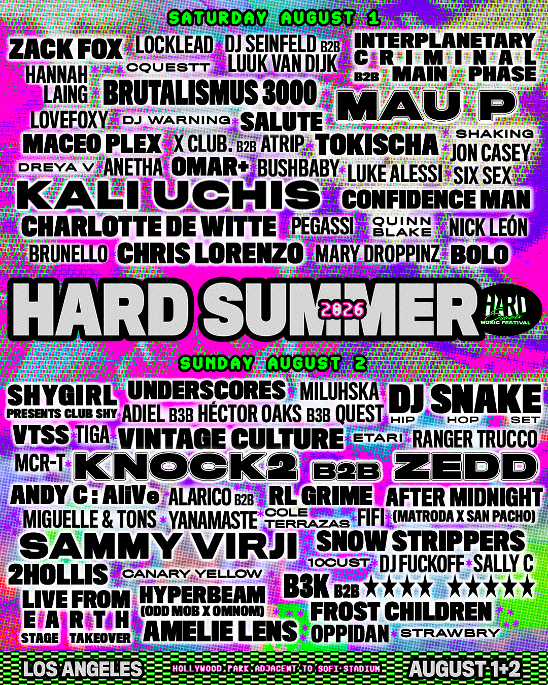 HARD SUMMER MUSIC FESTIVAL ANNOUNCES LINEUP FOR 2026 EDITION
