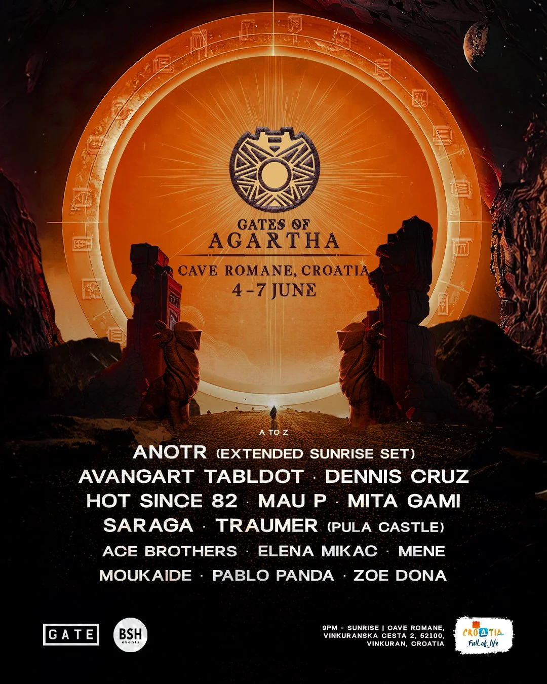 GATES OF AGARTHA CROATIA REVEALS LINE-UP FOR RETURN TO HISTORIC CAVE ROMANE QUARRY