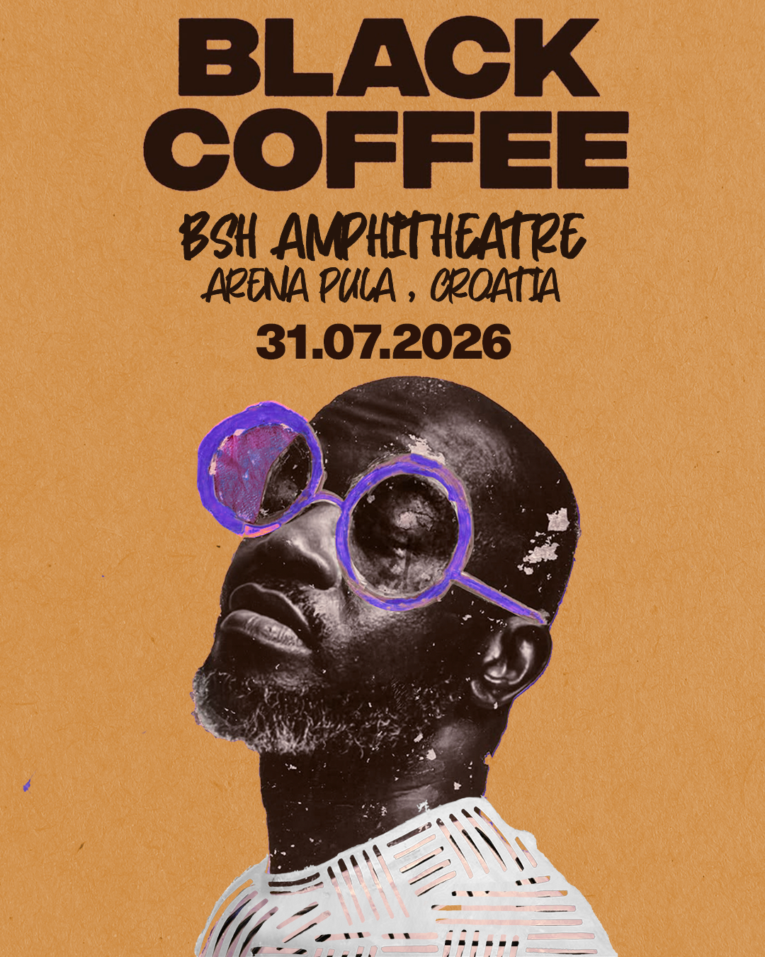 BLACK COFFEE ANNOUNCES OPEN-AIR SHOW AT ROMAN AMPHITHEATRE IN CROATIA