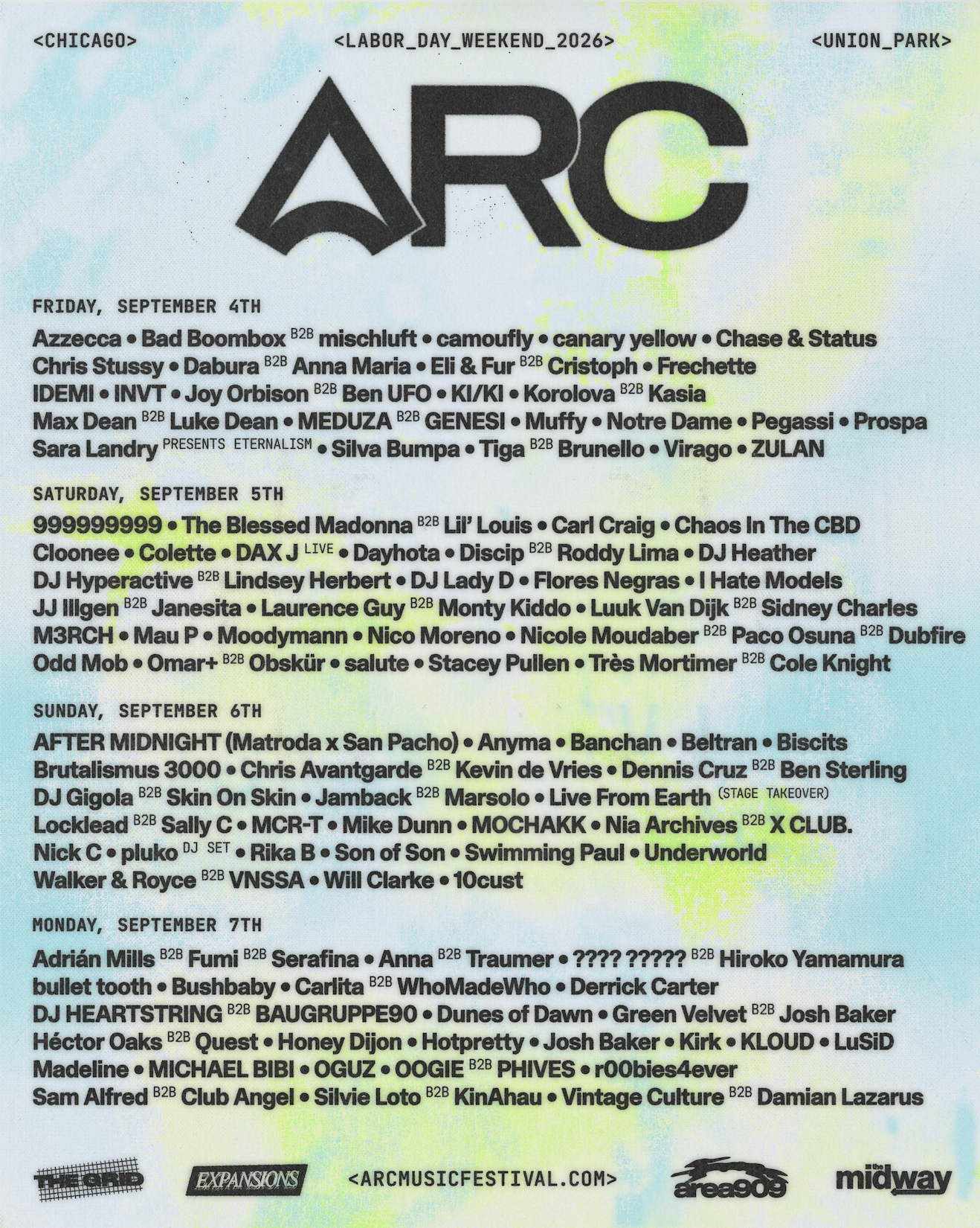 ARC MUSIC FESTIVAL REVEALS 2026 LINEUP AND ENTERS NEW ERA WITH FOUR DAY EXPANSION