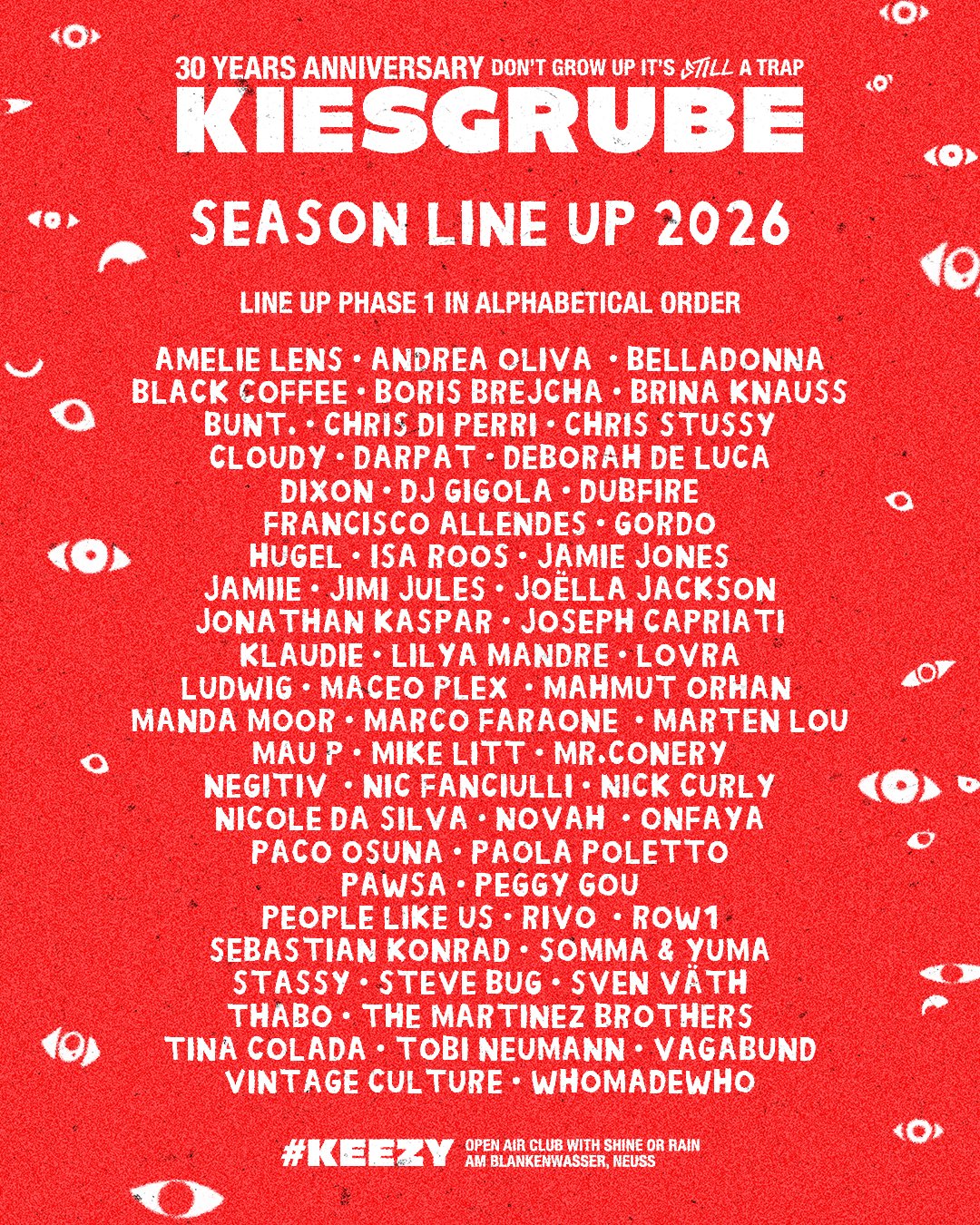 30 YEARS OF KIESGRUBE: EUROPE’S LONGEST RUNNING OPEN-AIR CLUB UNVEILS FULL 2026 SEASON