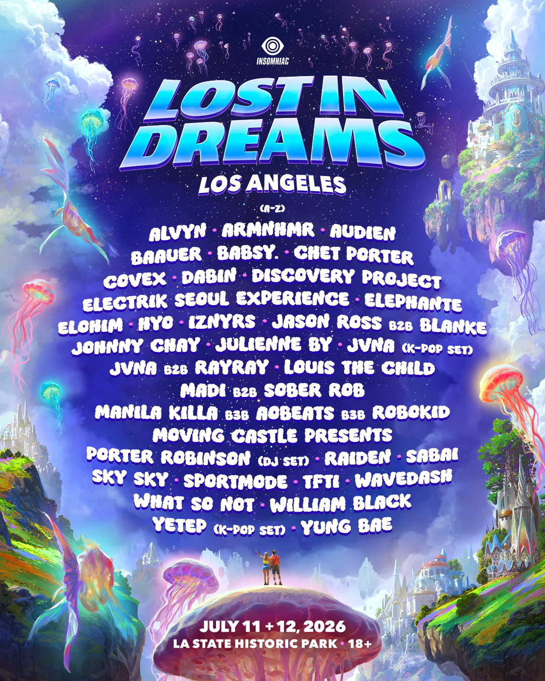 LOST IN DREAMS REVEALS FULL LINEUP FOR 2026 EDITION, JULY 11 AND 12 AT LA STATE HISTORIC PARK