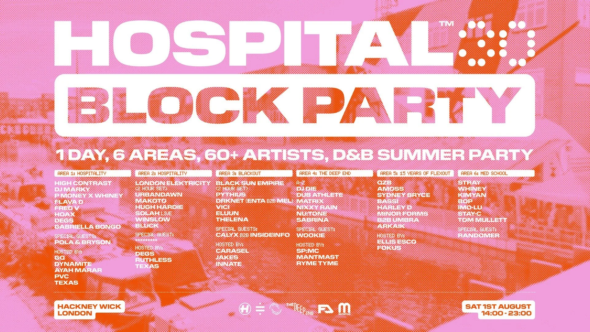 HOSPITAL RECORDS CELEBRATES 30 YEARS WITH 4000 CAPACITY DAY FESTIVAL IN HACKNEY WICK
