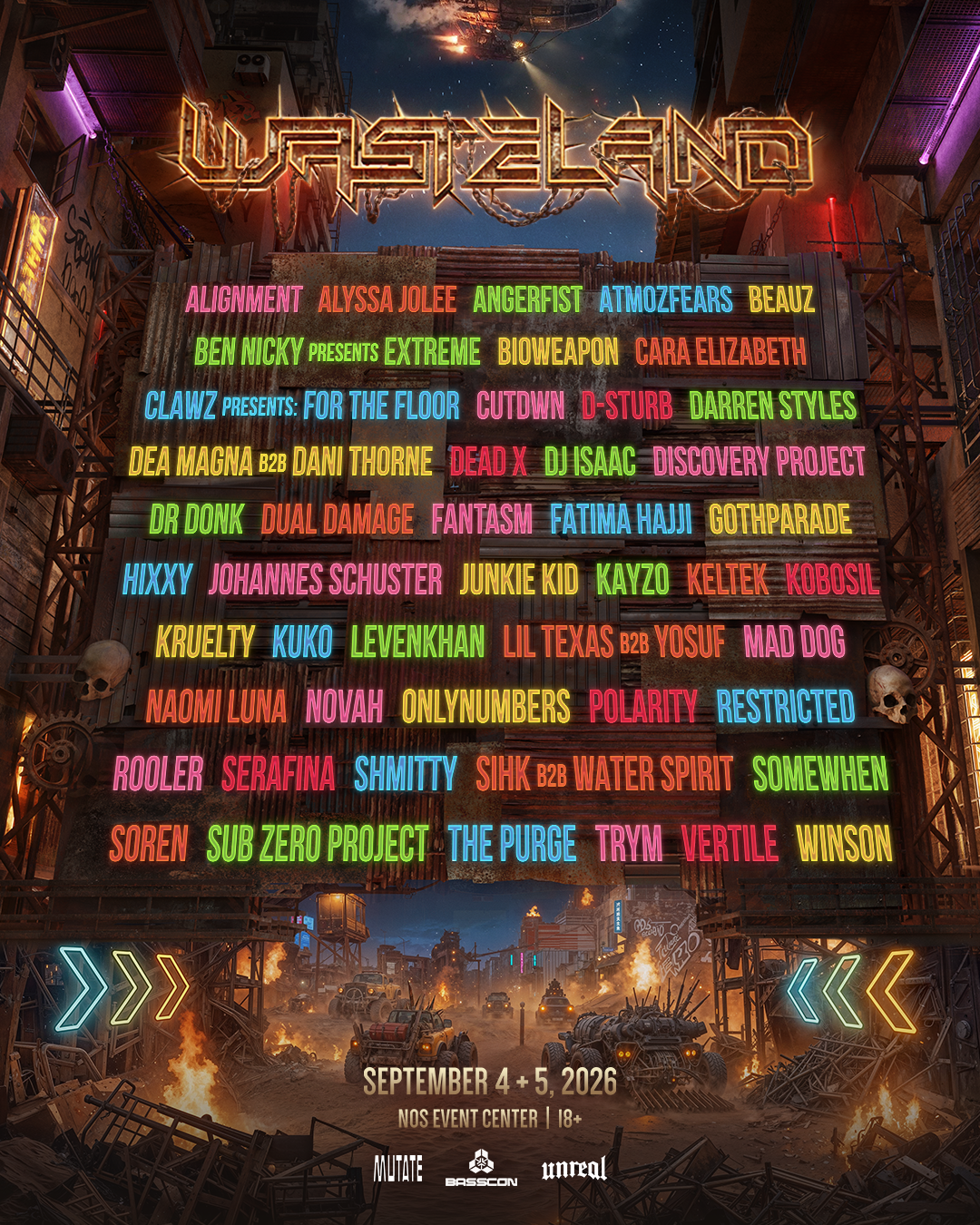 WASTELAND FESTIVAL DROPS FULL LINEUP FOR ELEVENTH EDITION, SEPT 4-5, 2026