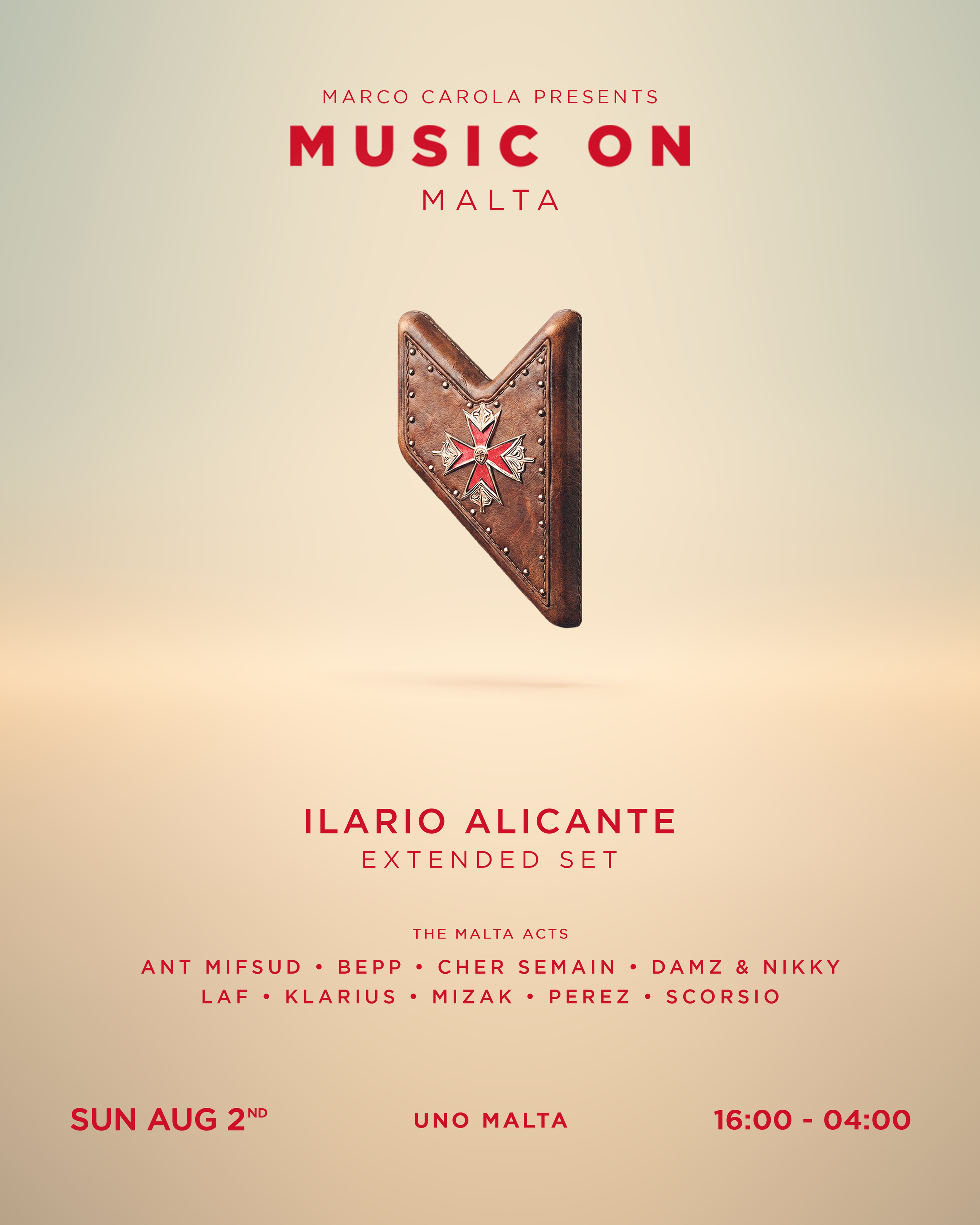 ILARIO ALICANTE HEADLINES OFFICIAL MUSIC ON MALTA AFTER PARTY THIS WEEKEND