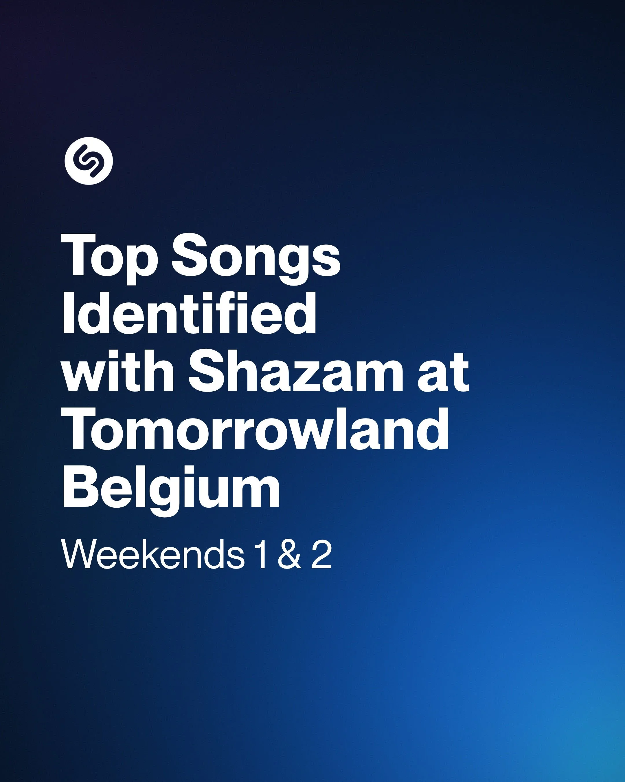 SHAZAM REVEALS THE MOST IDENTIFIED SONGS AT TOMORROWLAND 2026