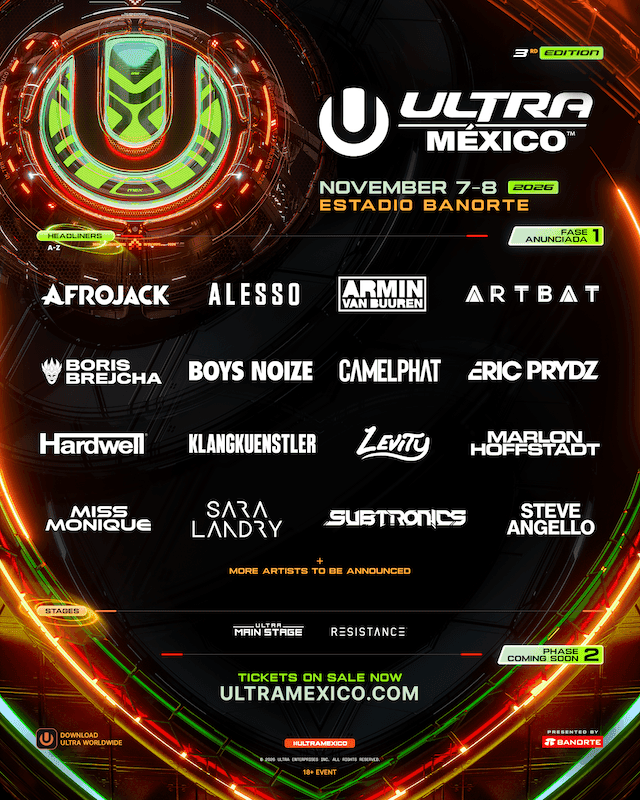 ULTRA MEXICO UNVEILS PHASE 1 LINEUP FOR HIGHLY-ANTICIPATED THIRD EDITION