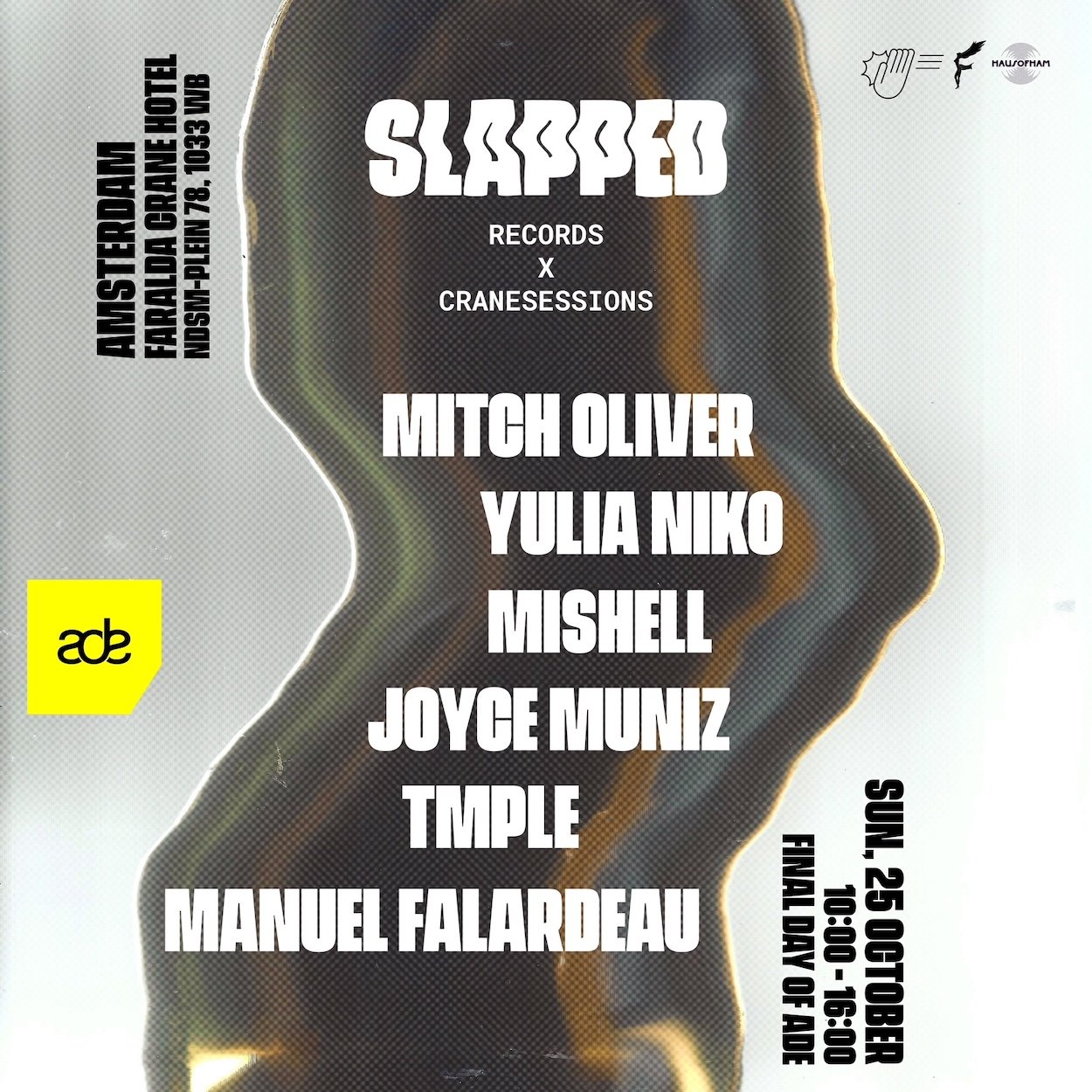SLAPPED RECORDS ANNOUNCES FULL LINEUP FOR ADE SHOWCASE AT FARALDA CRANE HOTEL