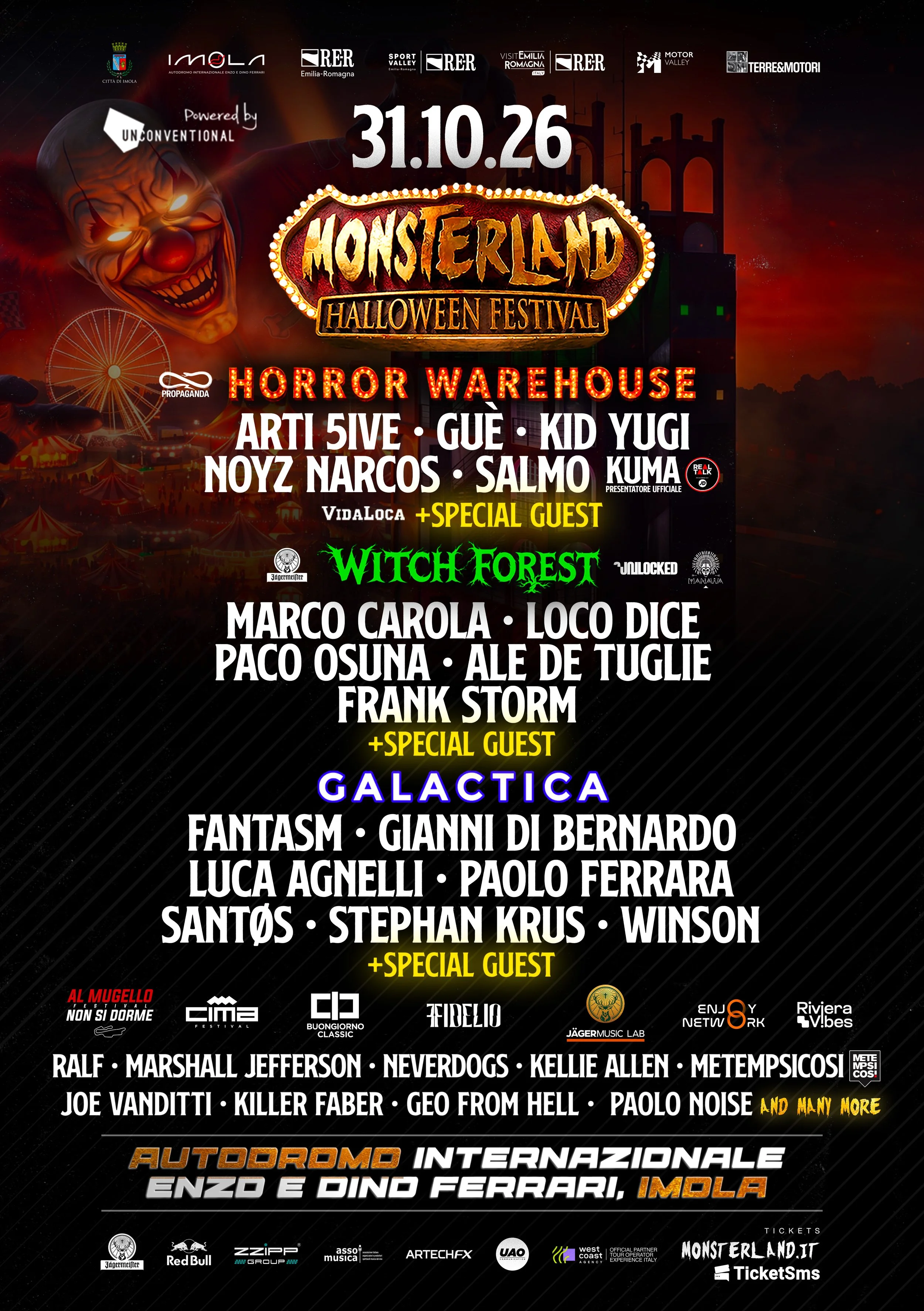 MONSTERLAND TURNS IMOLA F1 CIRCUIT INTO EUROPE'S BIGGEST HALLOWEEN ELECTRONIC MUSIC FESTIVAL