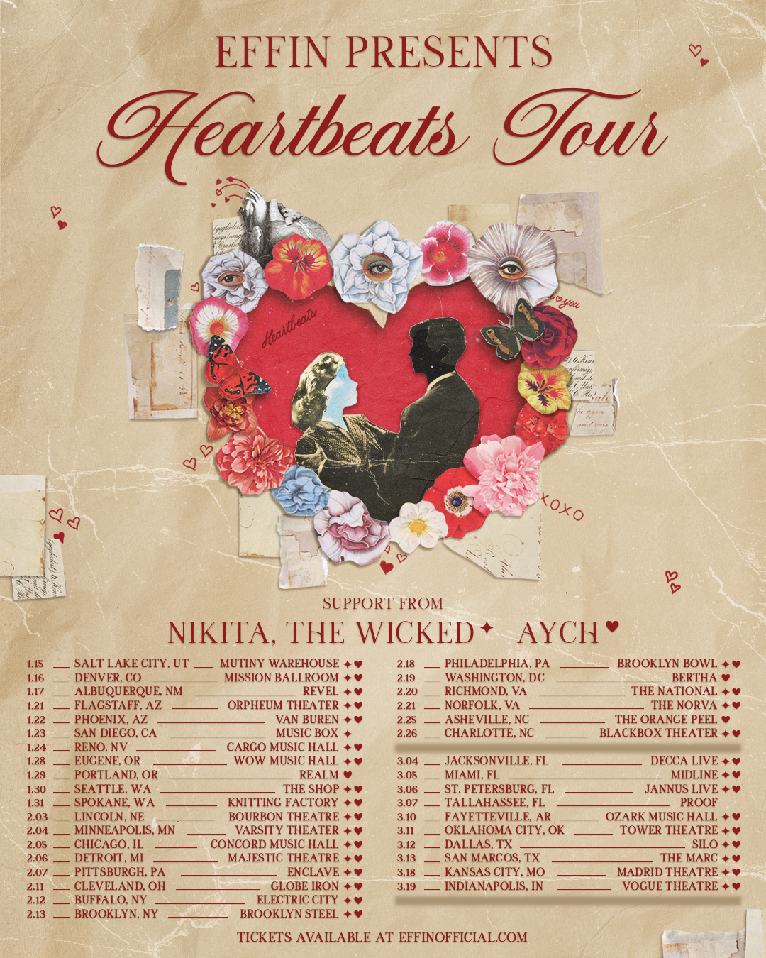 EFFIN ANNOUNCES 2027 HEARTBEATS TOUR, HIS FIRST FULL-SCALE HEADLINE TOUR ACROSS NORTH AMERICA